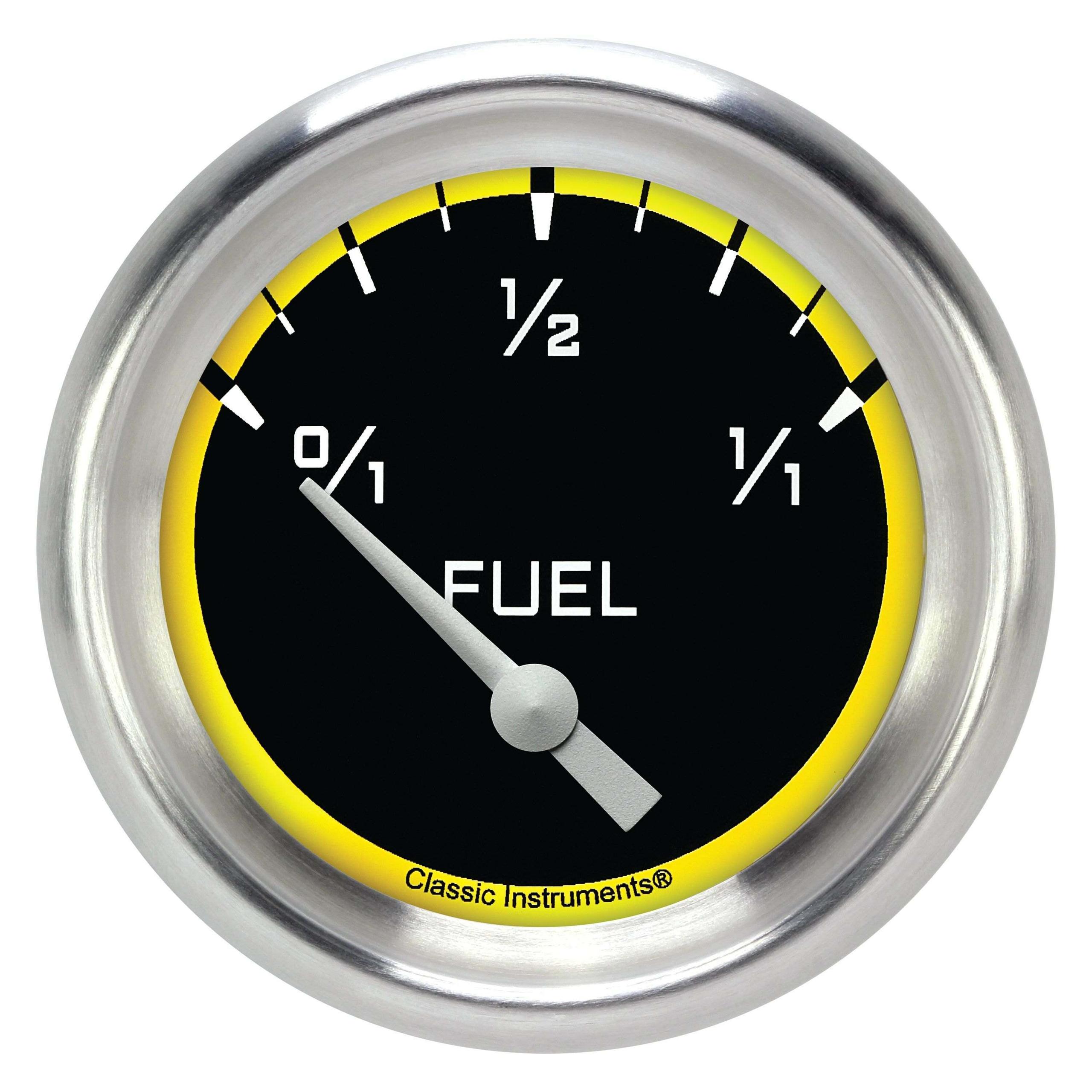 Classic Instruments Fuel Gauge,Short Sweep 2 5/8" Diameter - AX209YAPF