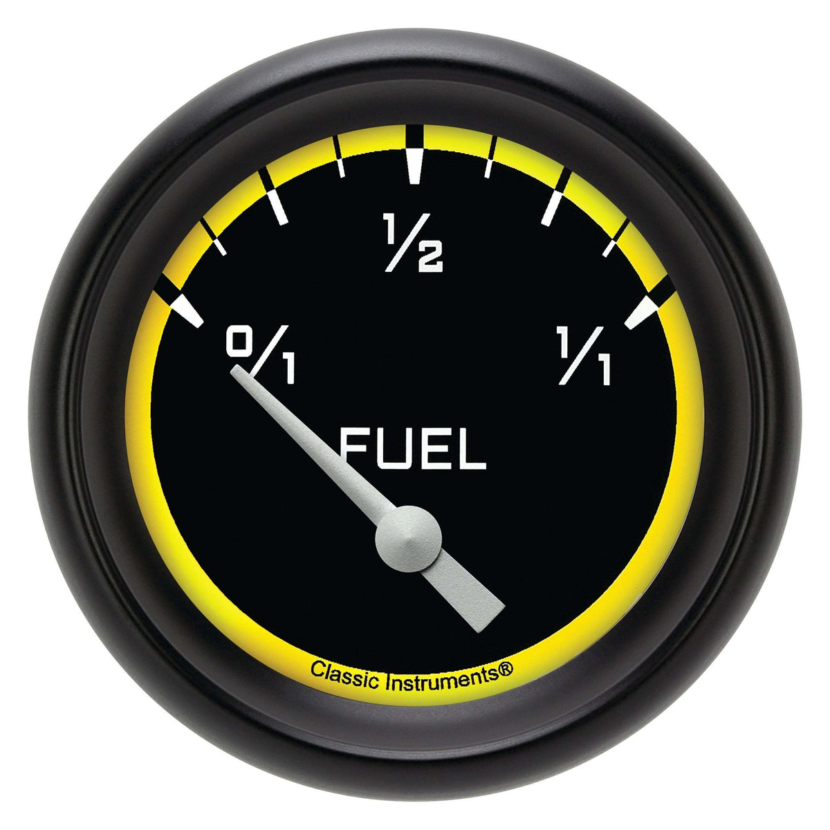 Classic Instruments Fuel Gauge,Short Sweep 2 5/8" Diameter - AX209YBPF