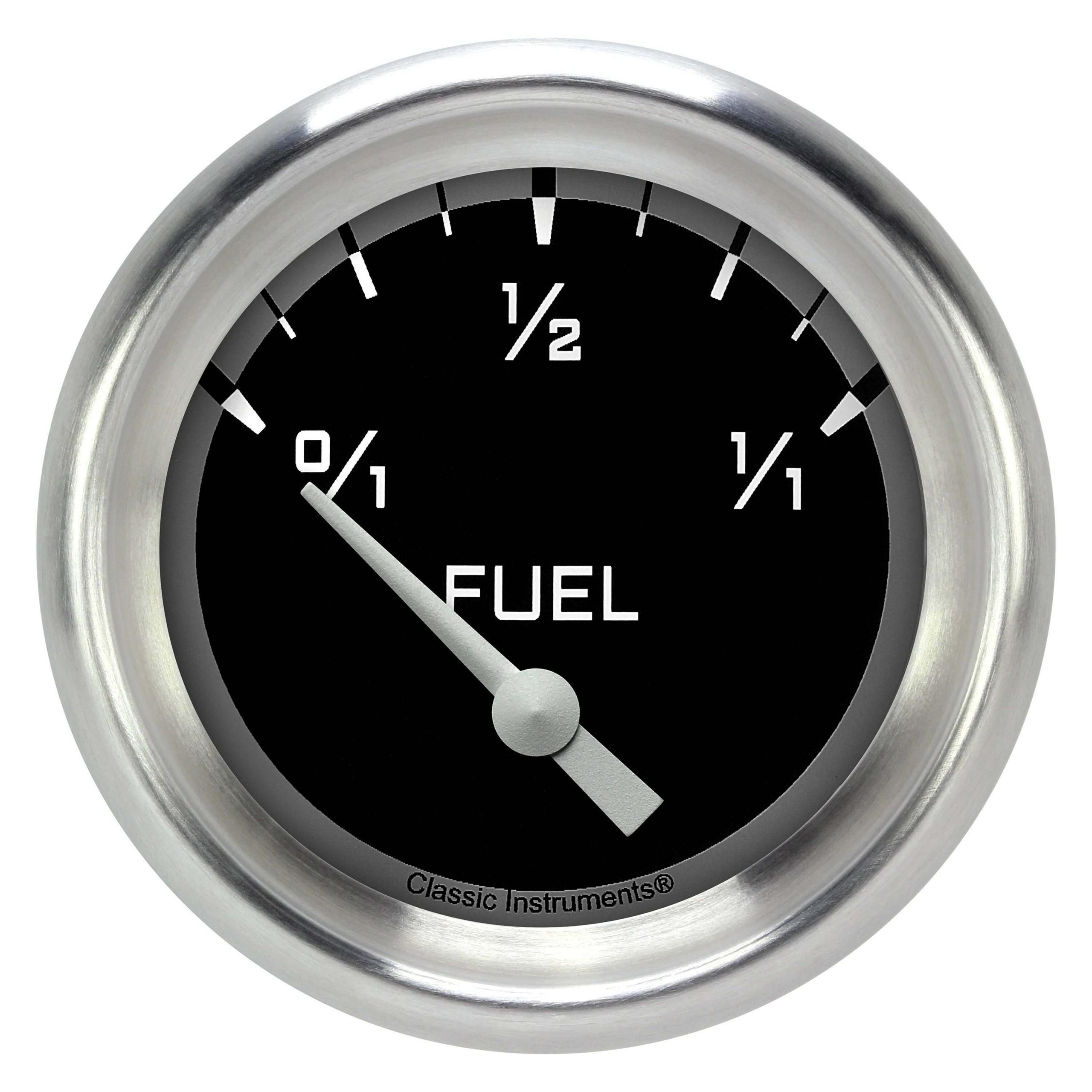 Classic Instruments Fuel Gauge,Short Sweep 2 5/8" Diameter - AX212GAPF