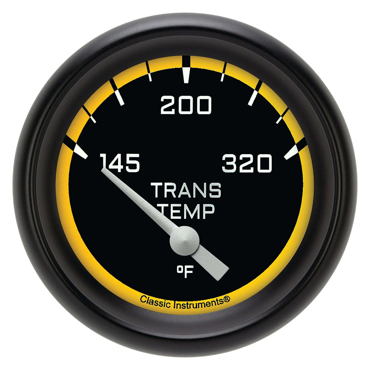 Classic Instruments Transmission Temperature Gauge,Short Sweep 2 5/8" Diameter - AX227YBPF