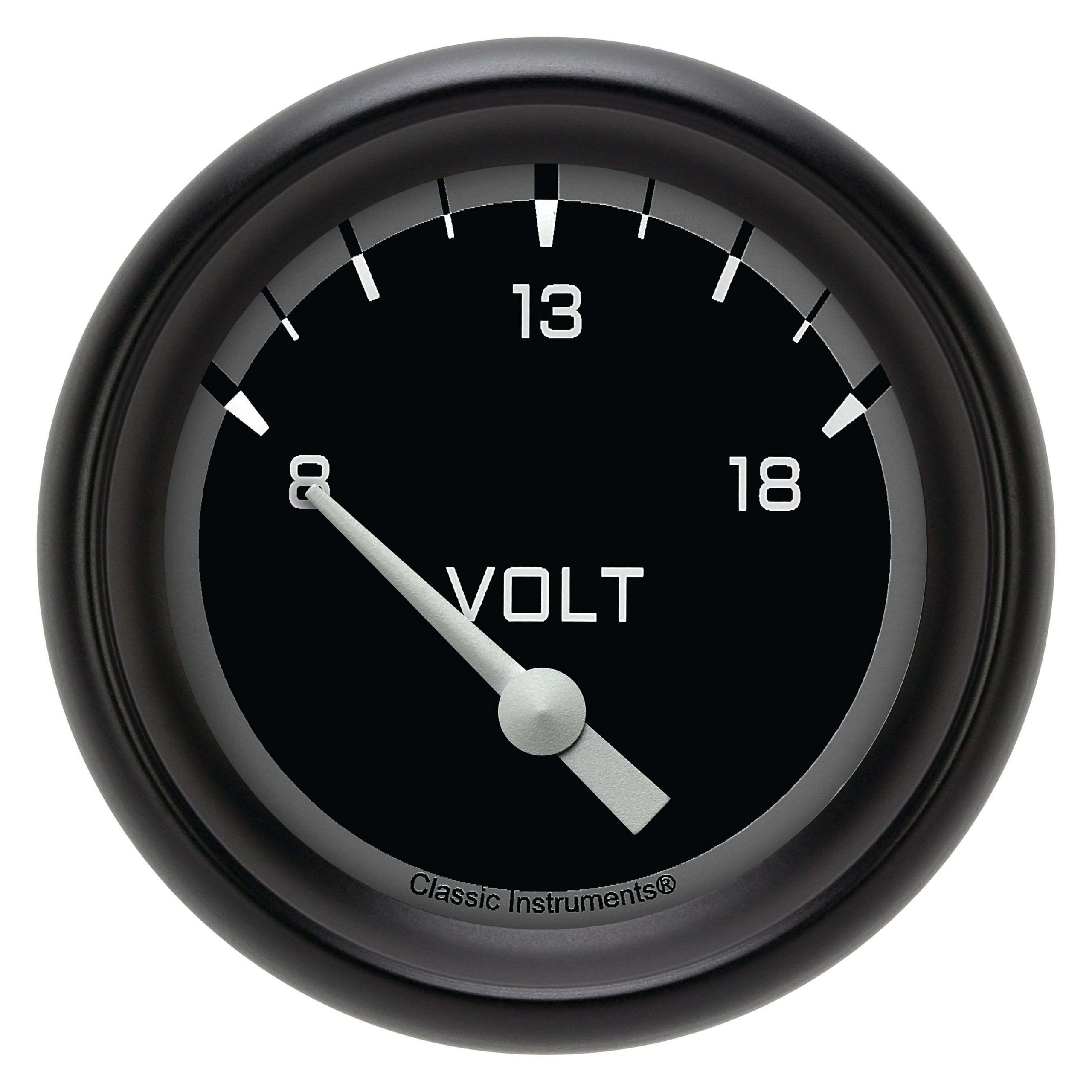 Classic Instruments Volt Gauge,Short Sweep 2 5/8" Diameter - AX230GBPF