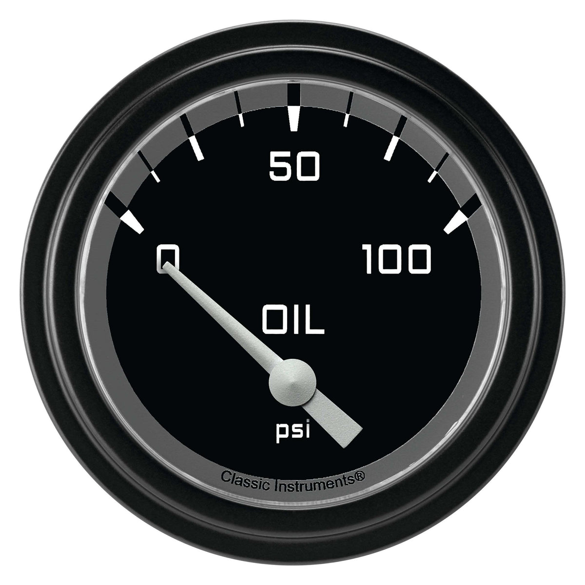 Classic Instruments Oil Pressure Gauge,Short Sweep 2 5/8" Diameter - AX281GBLF