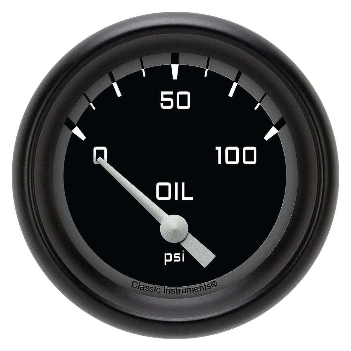 Classic Instruments Oil Pressure Gauge,Short Sweep 2 5/8" Diameter - AX281GBPF