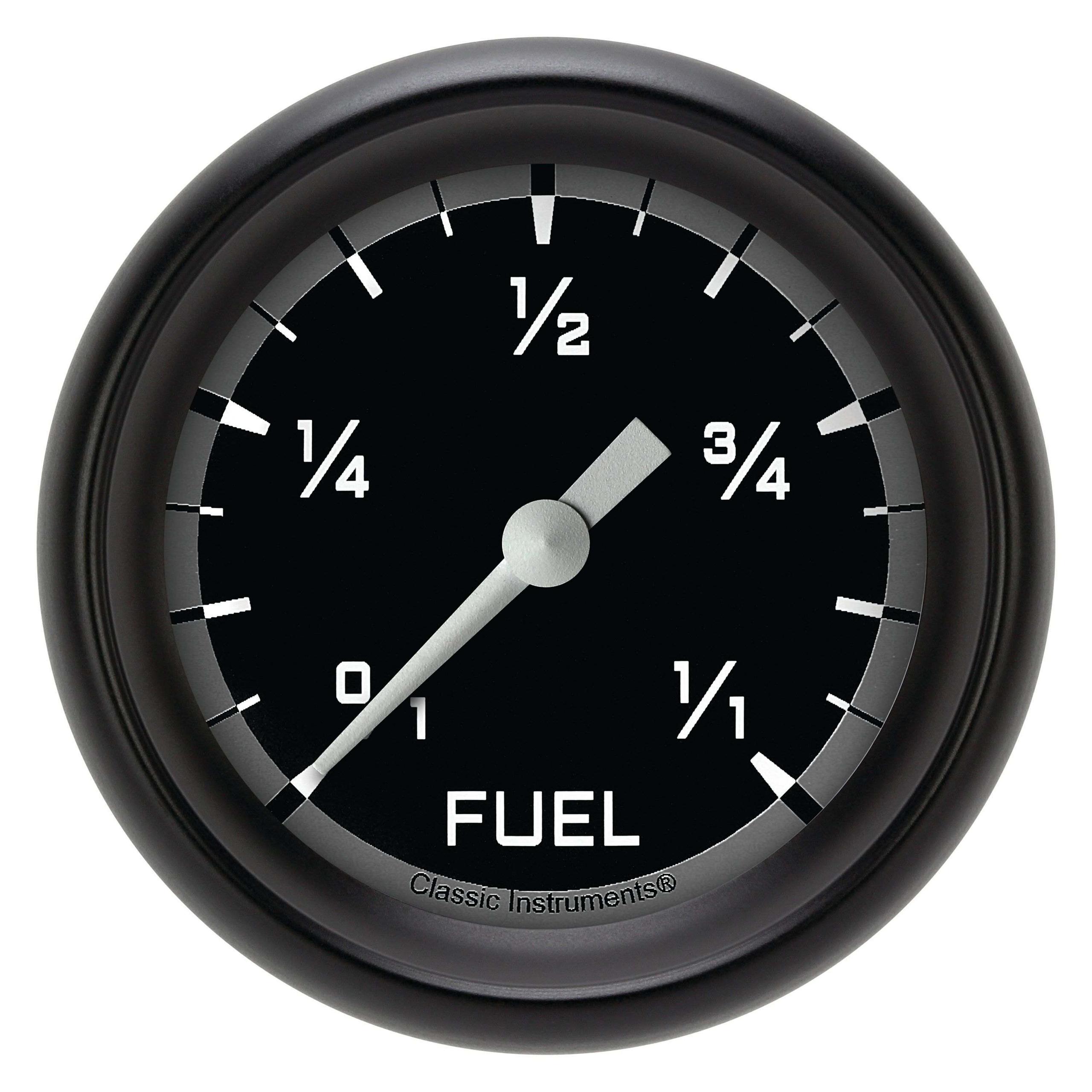 Classic Instruments Fuel Gauge,Full Sweep 2 5/8" Diameter - AX309GBPF