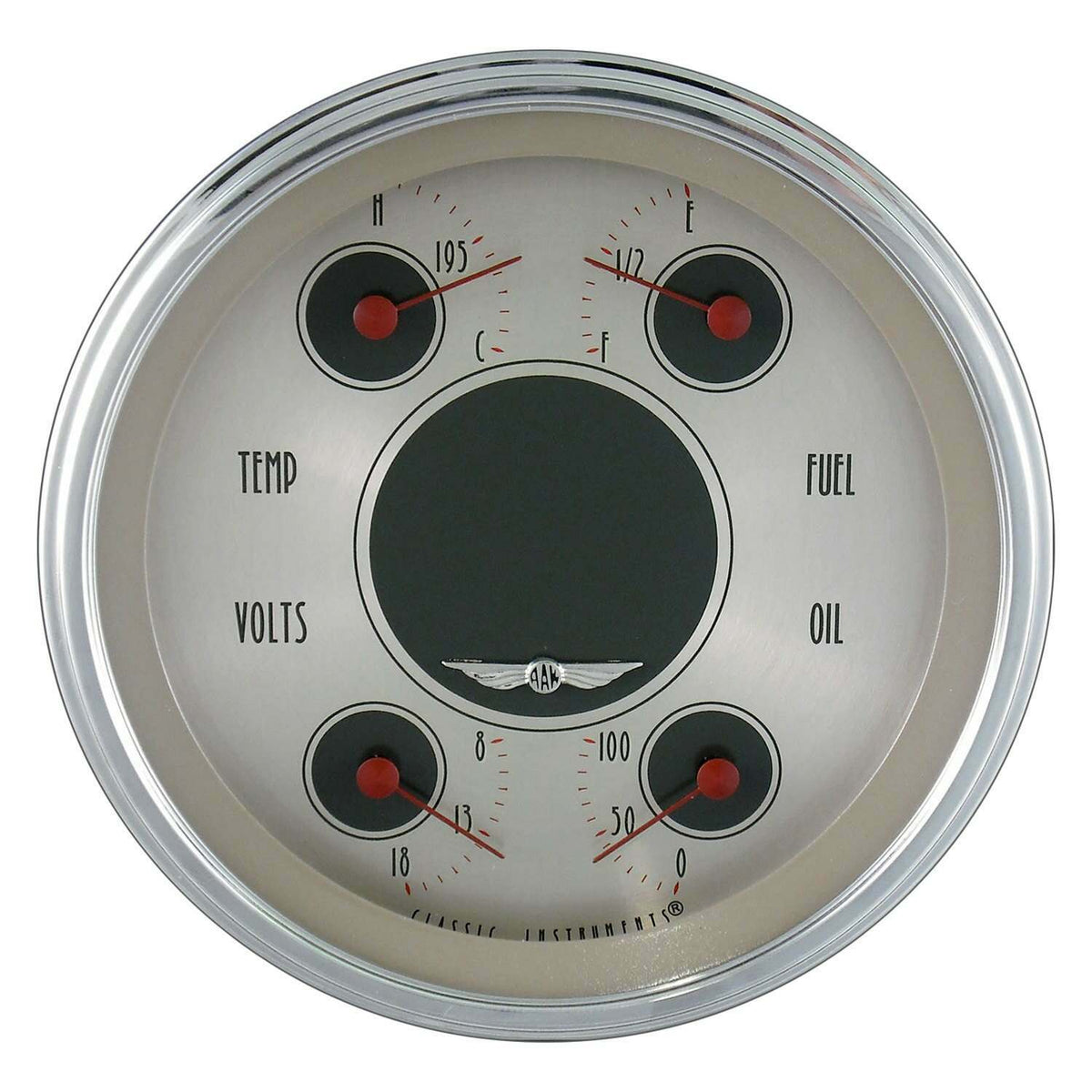 Classic Instruments Oil Temperature Gauge,Full Sweep 2 5/8" Diameter - AX328YBPF