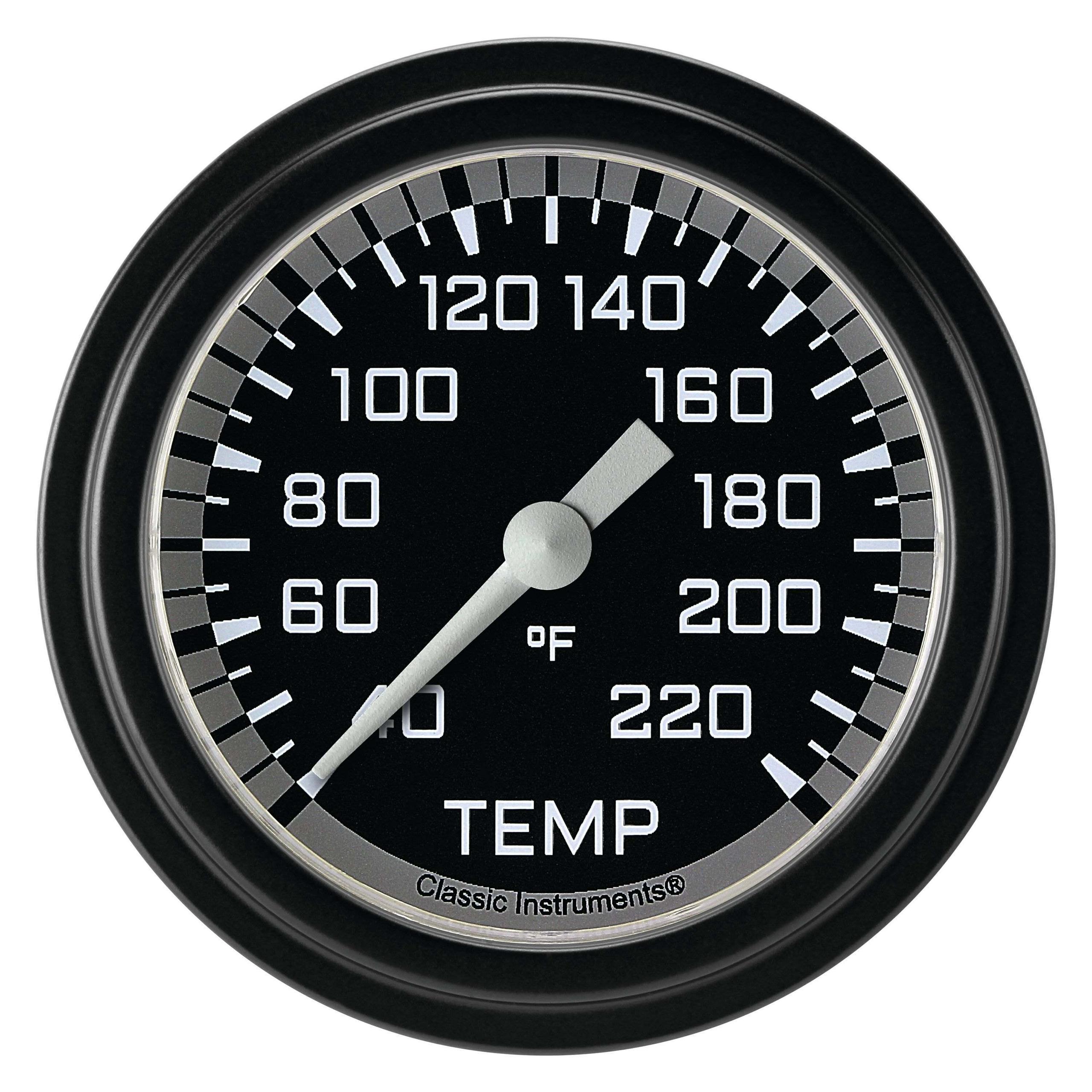 Classic Instruments Stock Eliminator Temperature Gauge,Full Sweep 2 5/8" Diameter - AX329GBLF