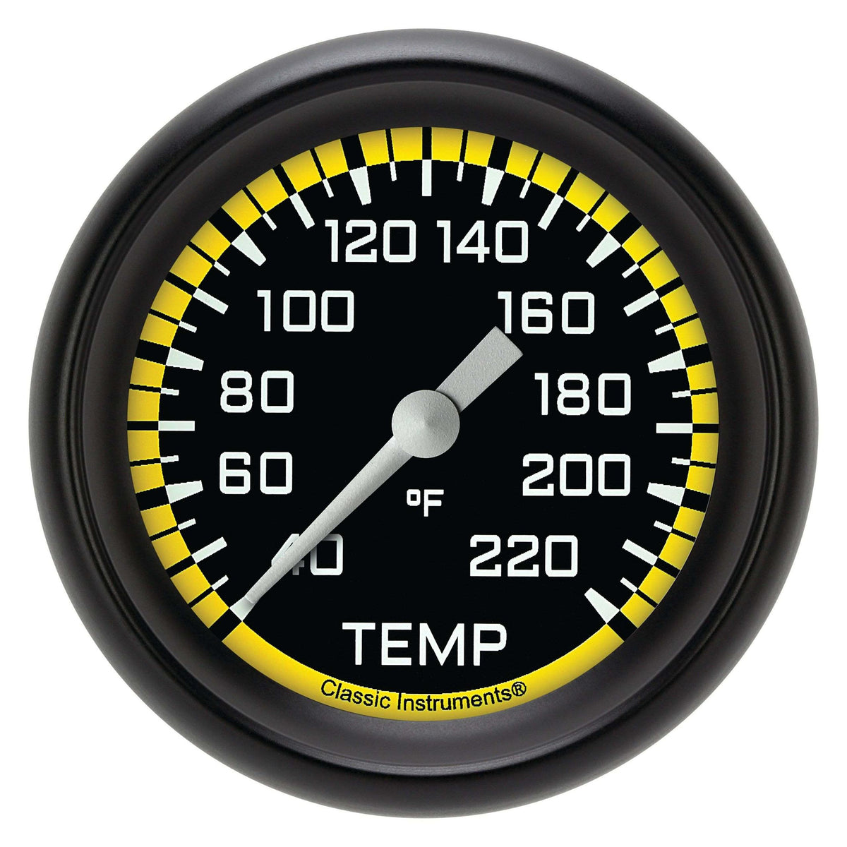 Classic Instruments Stock Eliminator Temperature Gauge,Full Sweep 2 5/8" Diameter - AX329YBPF