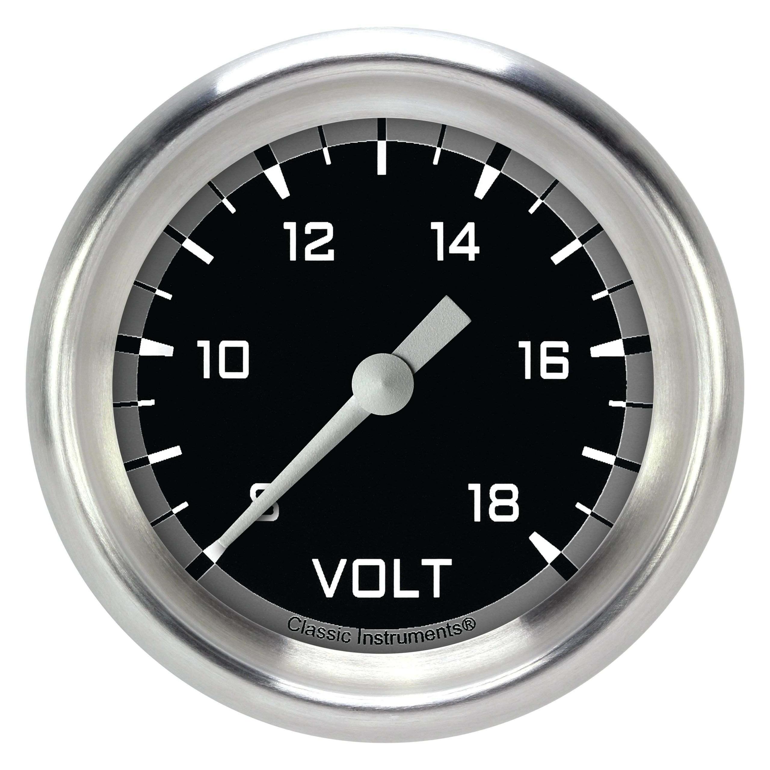 Classic Instruments Volt Gauge,Short Sweep 2 5/8" Diameter - AX330GAPF