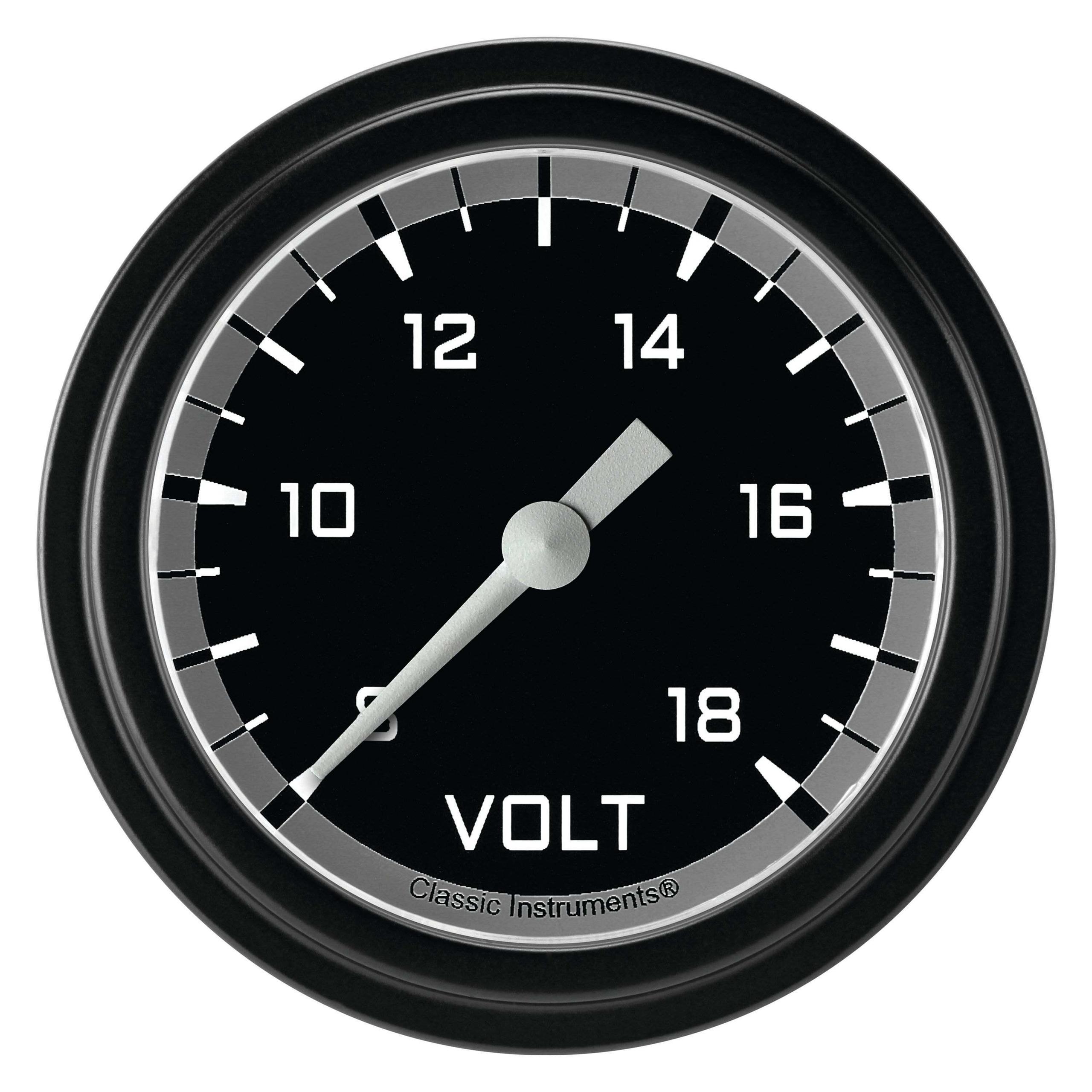 Classic Instruments Volt Gauge,Short Sweep 2 5/8" Diameter - AX330GBLF