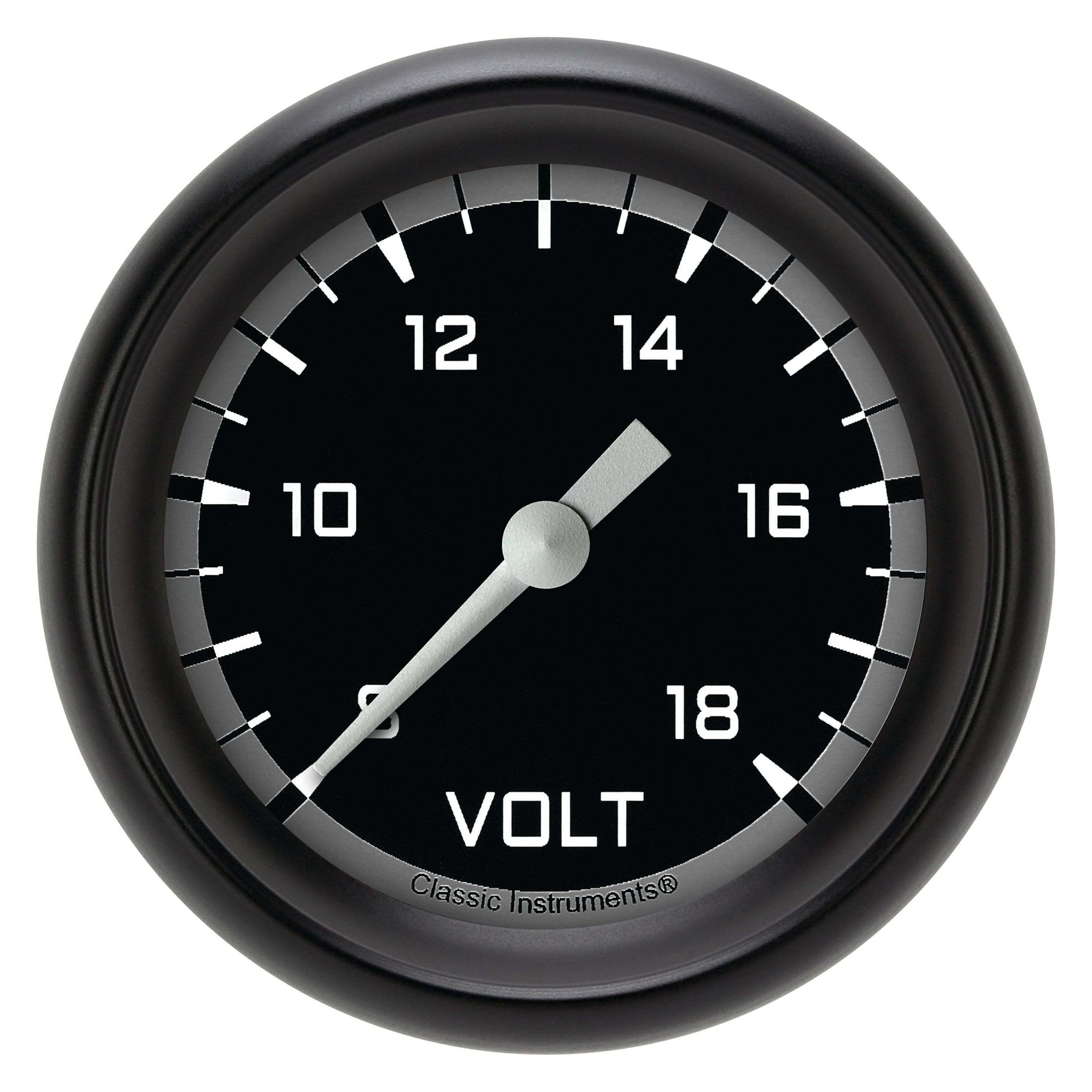 Classic Instruments Volt Gauge,Short Sweep 2 5/8" Diameter - AX330GBPF