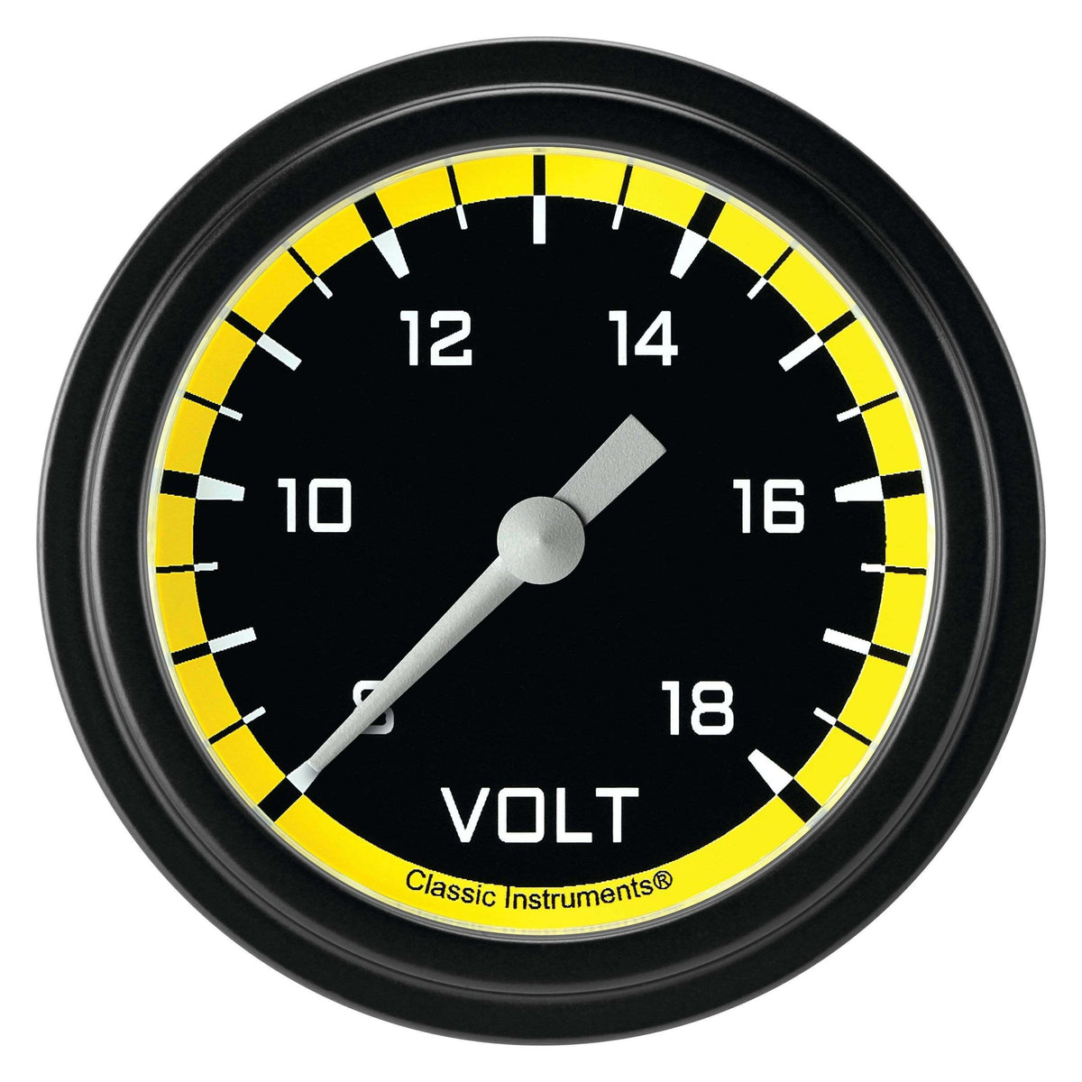 Classic Instruments Volt Gauge,Full Sweep 2 1/8" Diameter - AX330YBLF
