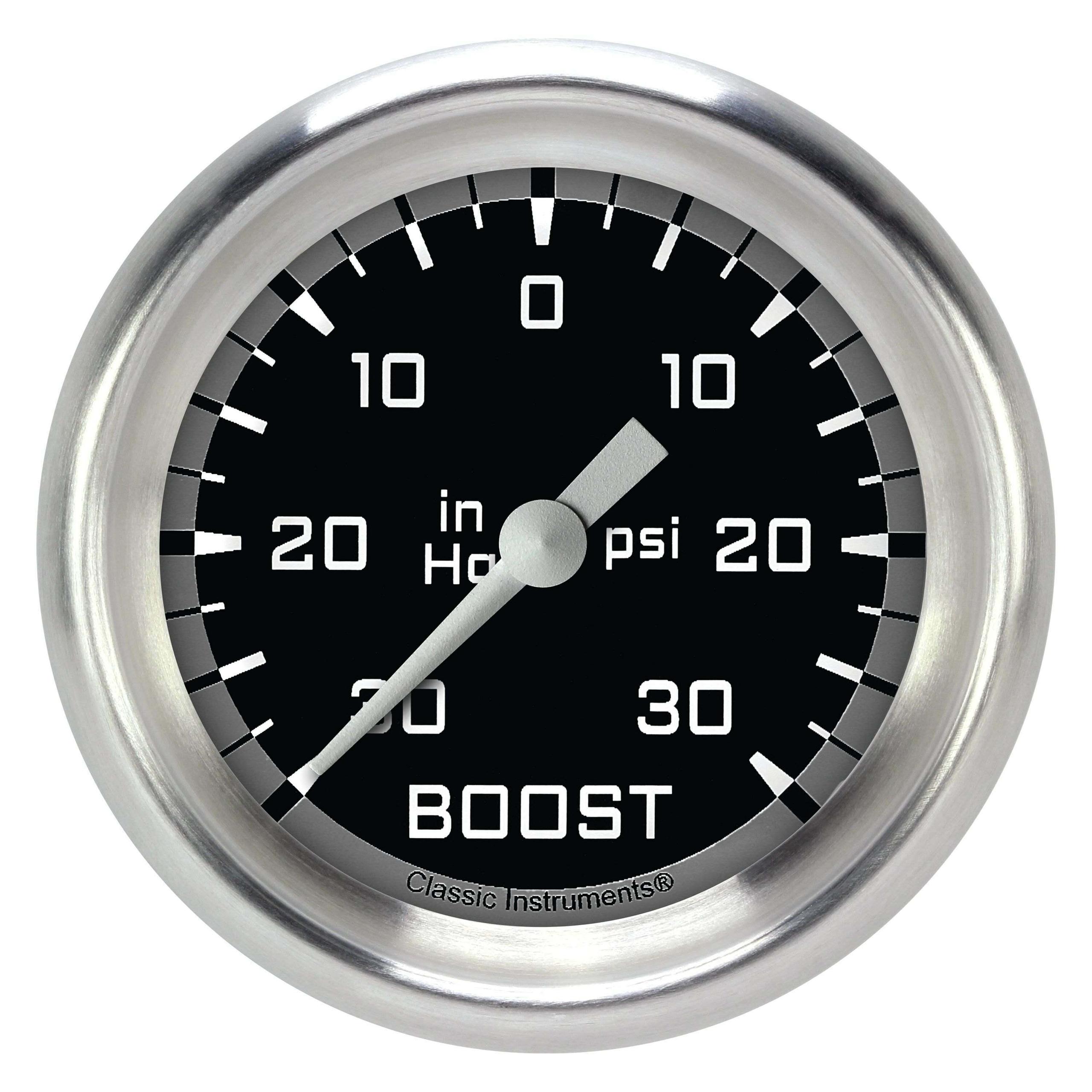 Classic Instruments Boost/Vacuum Gauge, Full Sweep 2 5/8" Diameter - AX341GAPF