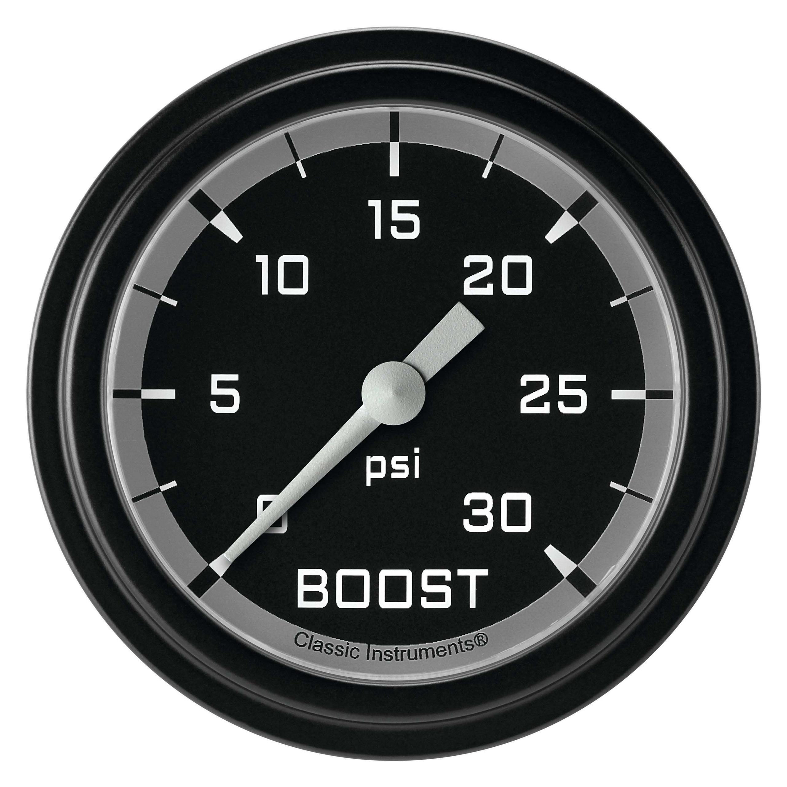 Classic Instruments Boost Gauge,Full Sweep 2 5/8" Diameter - AX342GBLF