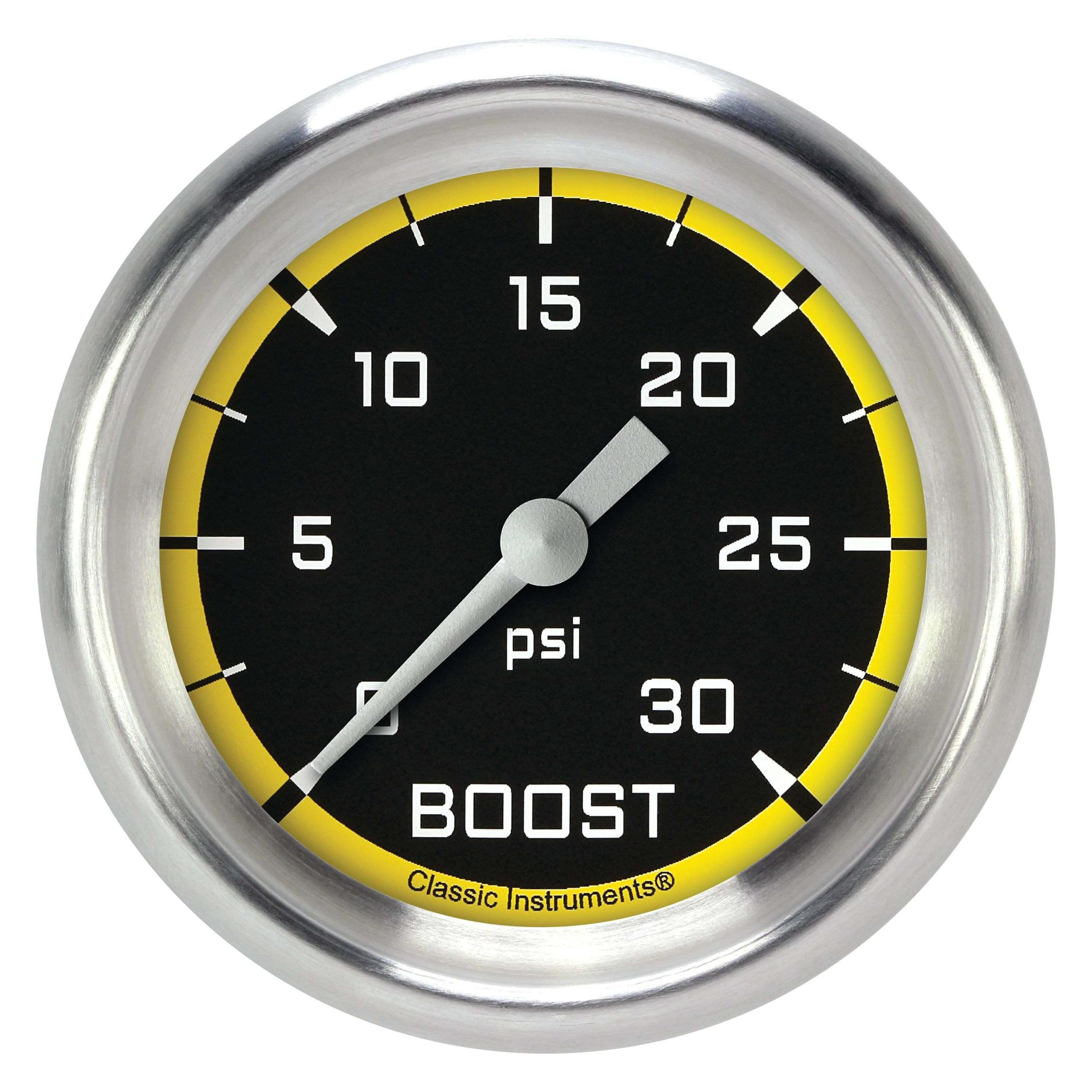 Classic Instruments Boost Gauge,Full Sweep 2 5/8" Diameter - AX342YAPF