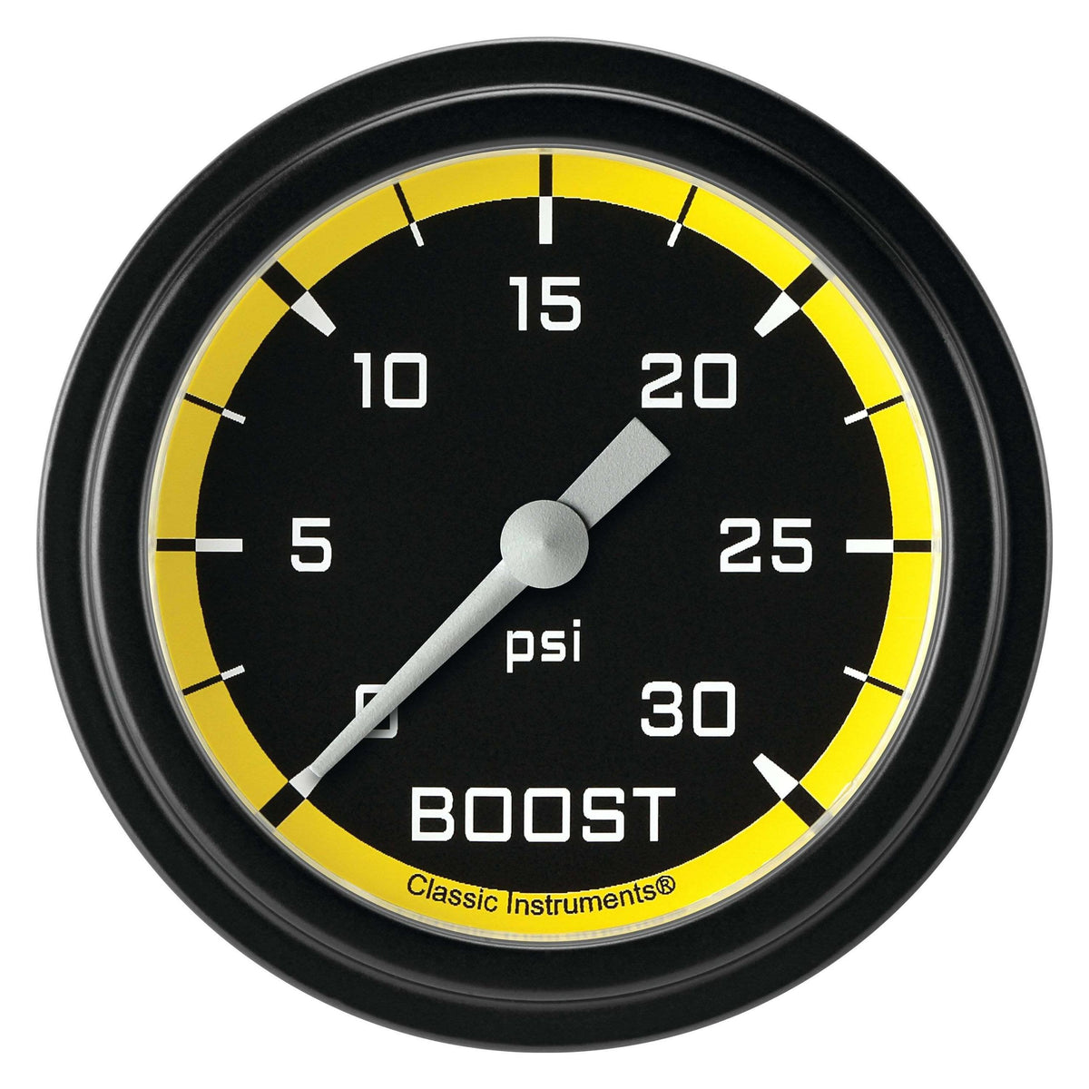 Classic Instruments Boost Gauge,Full Sweep 2 5/8" Diameter - AX342YBLF