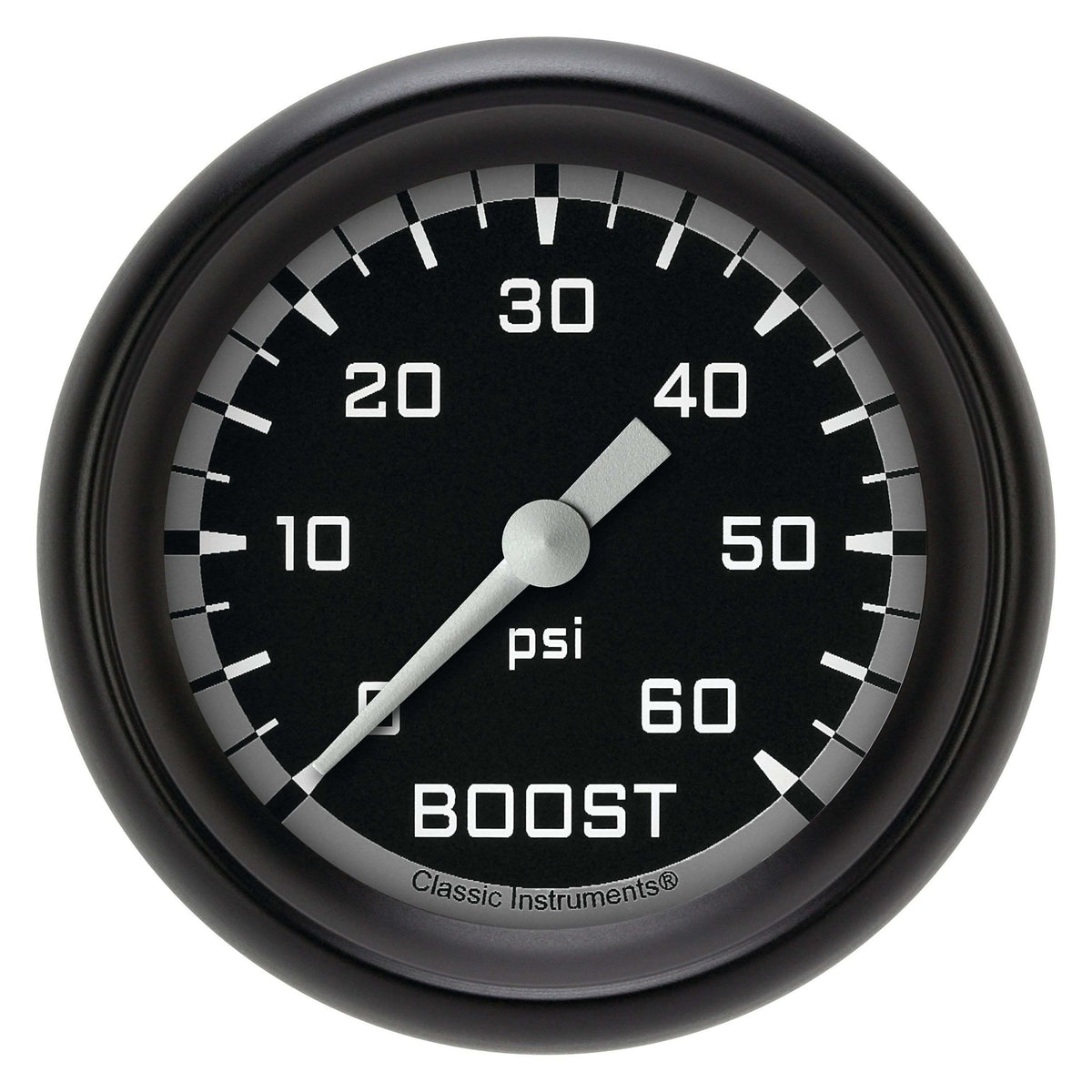 Classic Instruments Boost Gauge,Full Sweep 2 5/8" Diameter - AX343GBPF