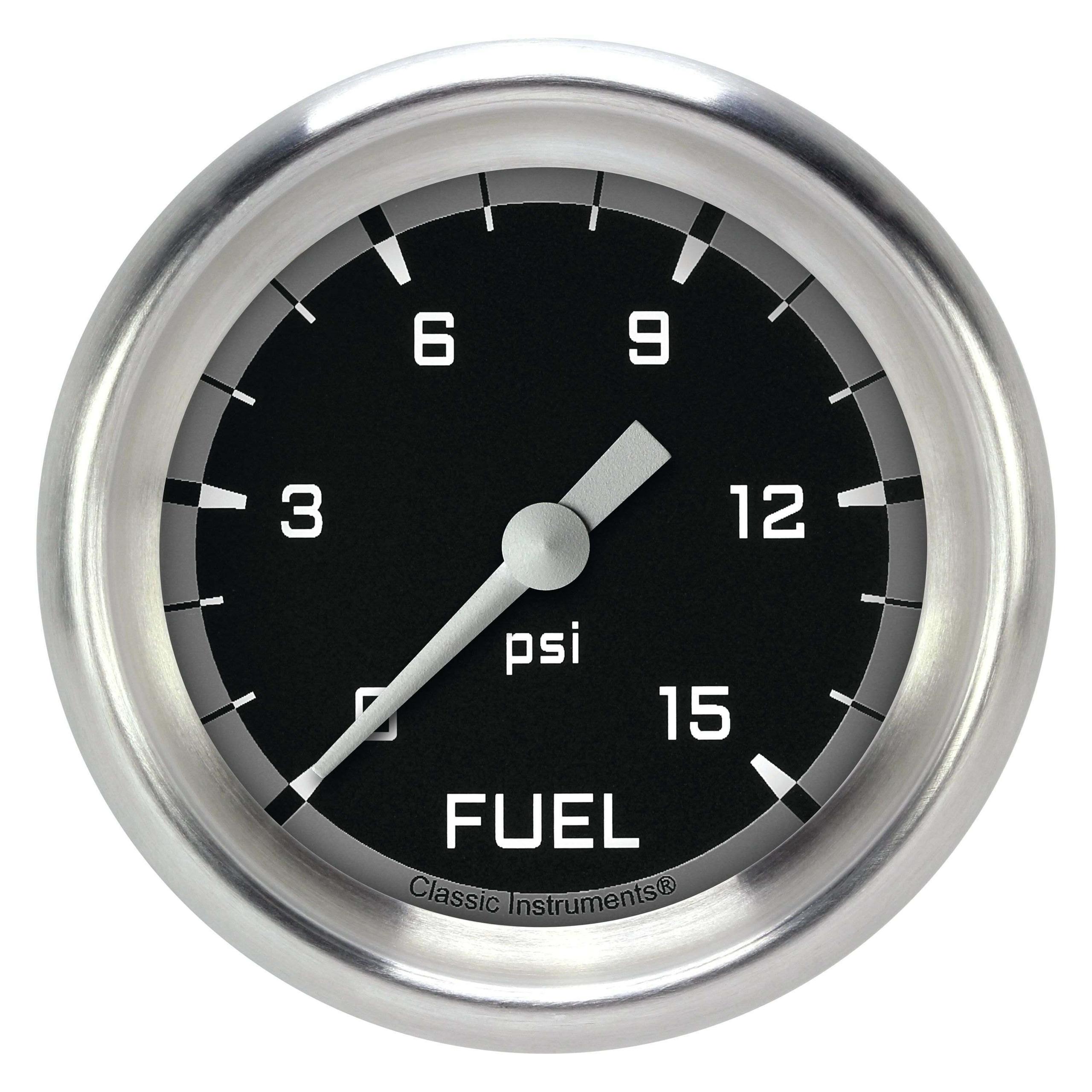 Classic Instruments Fuel Pressure Gauge,Full Sweep 2 5/8" Diameter - AX345GAPF