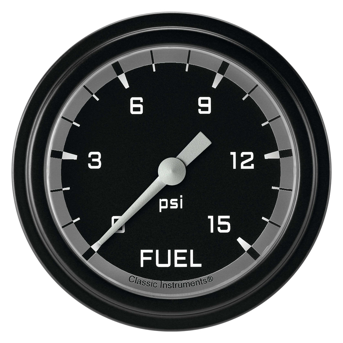Classic Instruments Fuel Pressure Gauge,Full Sweep 2 5/8" Diameter - AX345GBLF