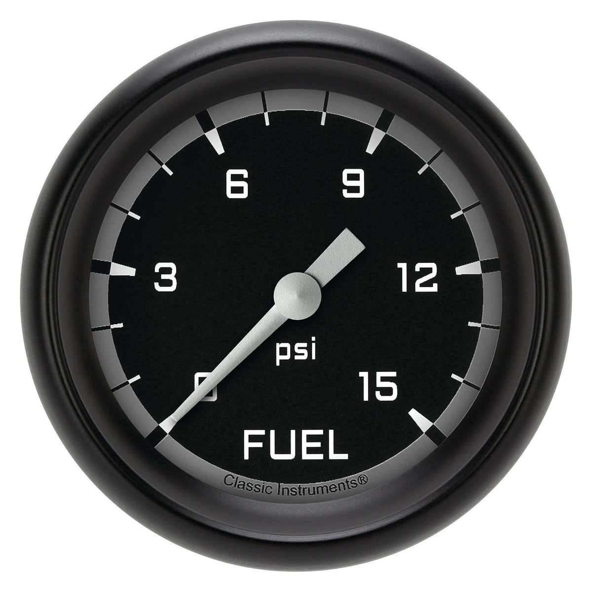 Classic Instruments Fuel Pressure Gauge,Full Sweep 2 5/8" Diameter - AX345GBPF