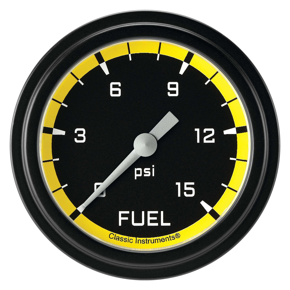 Classic Instruments Fuel Pressure Gauge,Full Sweep 2 5/8" Diameter - AX345YBLF