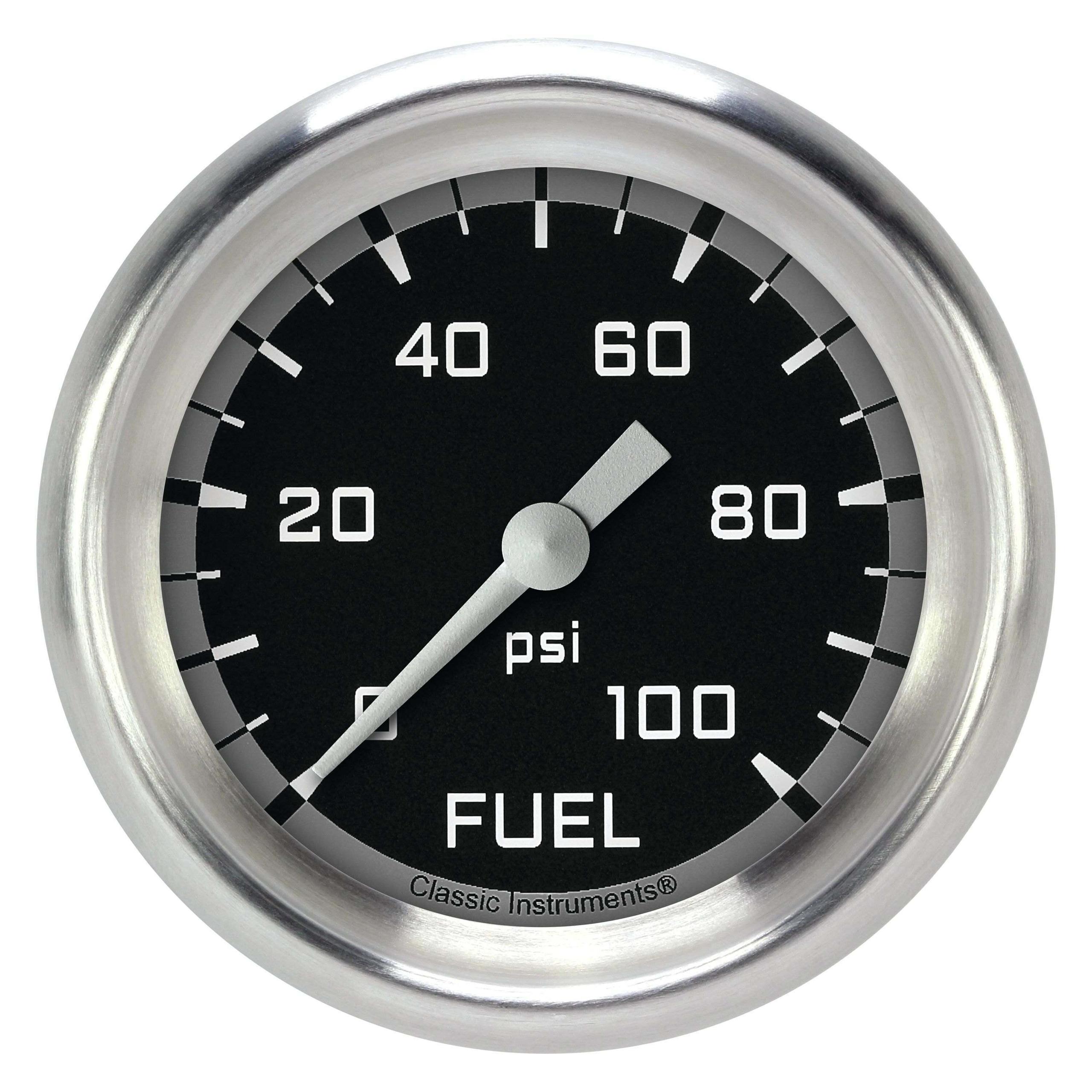 Classic Instruments Fuel Pressure Gauge,Full Sweep 2 5/8" Diameter - AX346GAPF