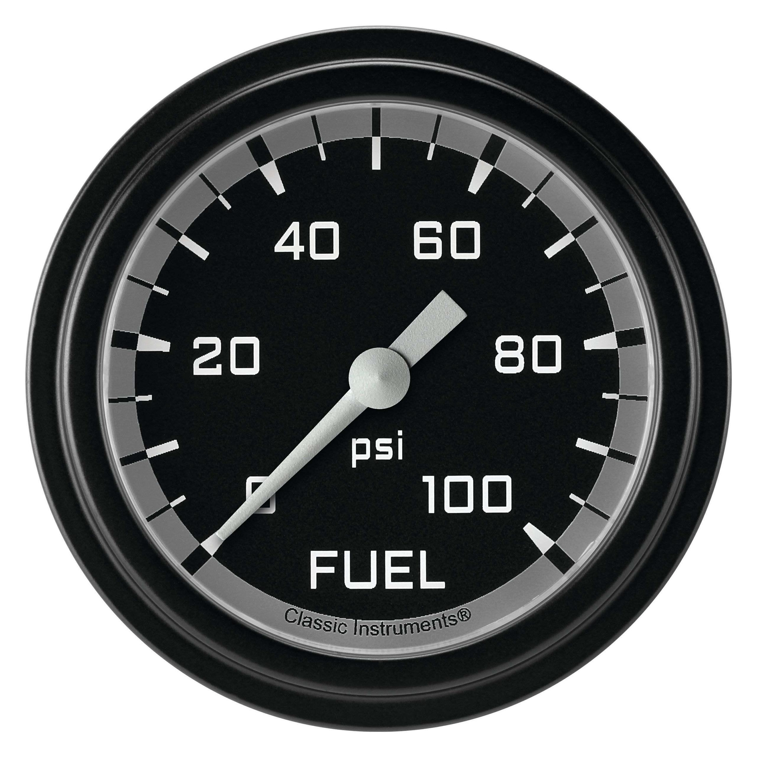 Classic Instruments Fuel Pressure Gauge,Full Sweep 2 5/8" Diameter - AX346GBLF