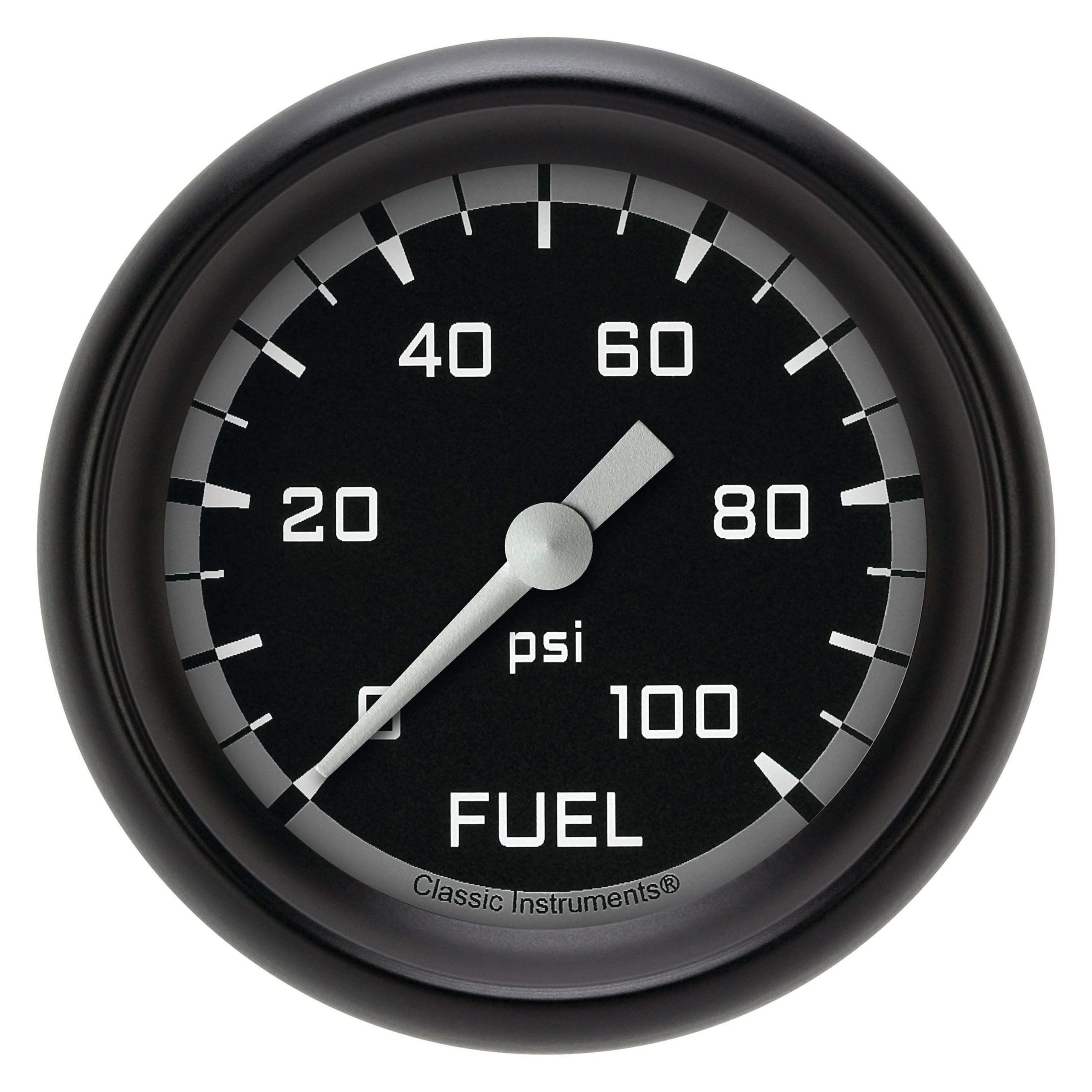 Classic Instruments Fuel Pressure Gauge,Full Sweep 2 5/8" Diameter - AX346GBPF