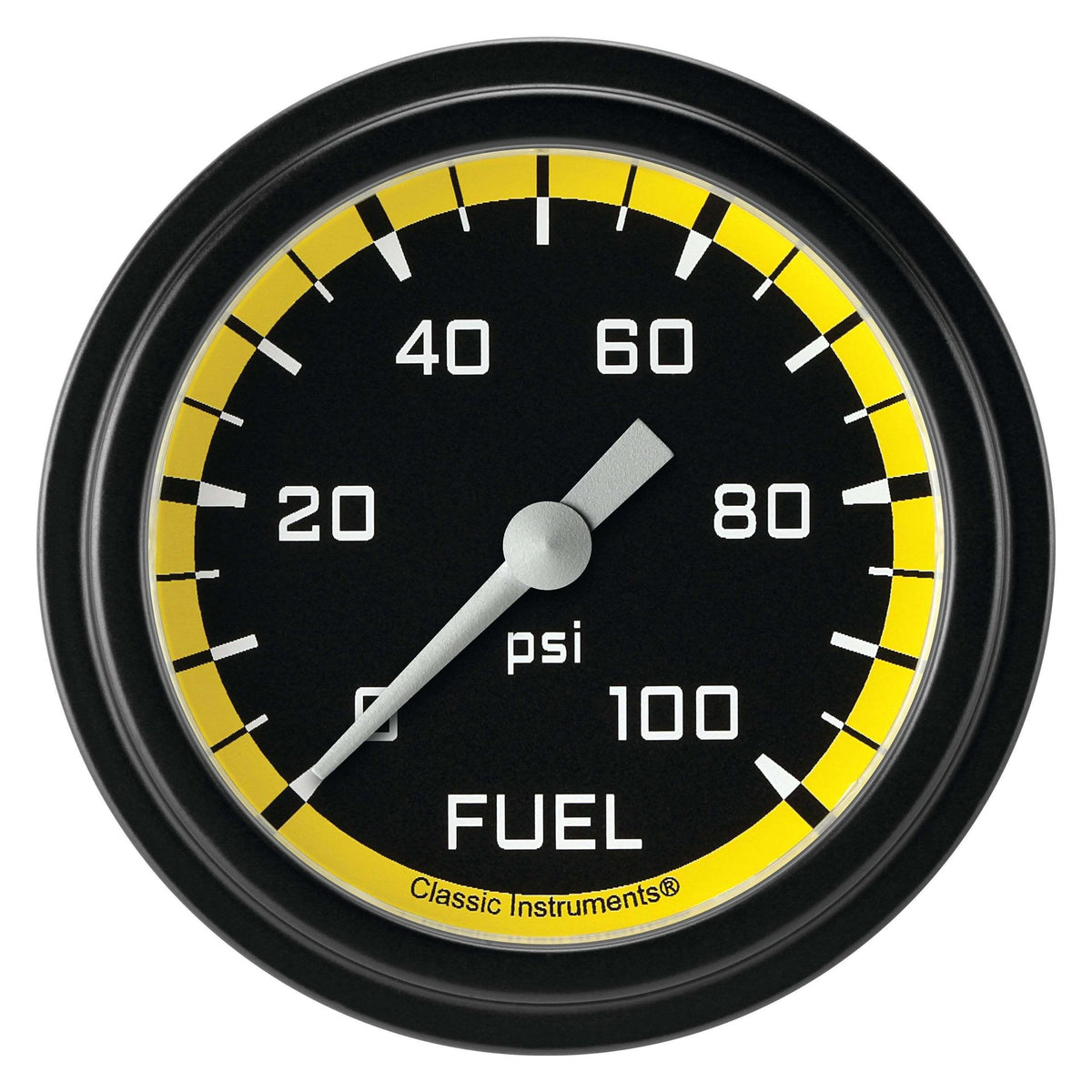Classic Instruments Fuel Pressure Gauge,Full Sweep 2 5/8" Diameter - AX346YBLF