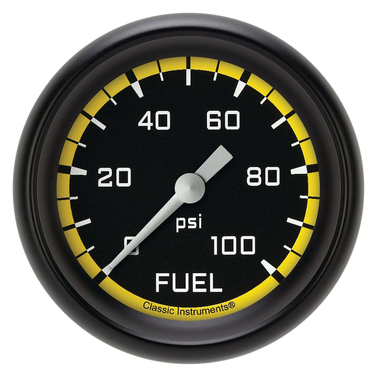 Classic Instruments Fuel Pressure Gauge,Full Sweep 2 5/8" Diameter - AX346YBPF