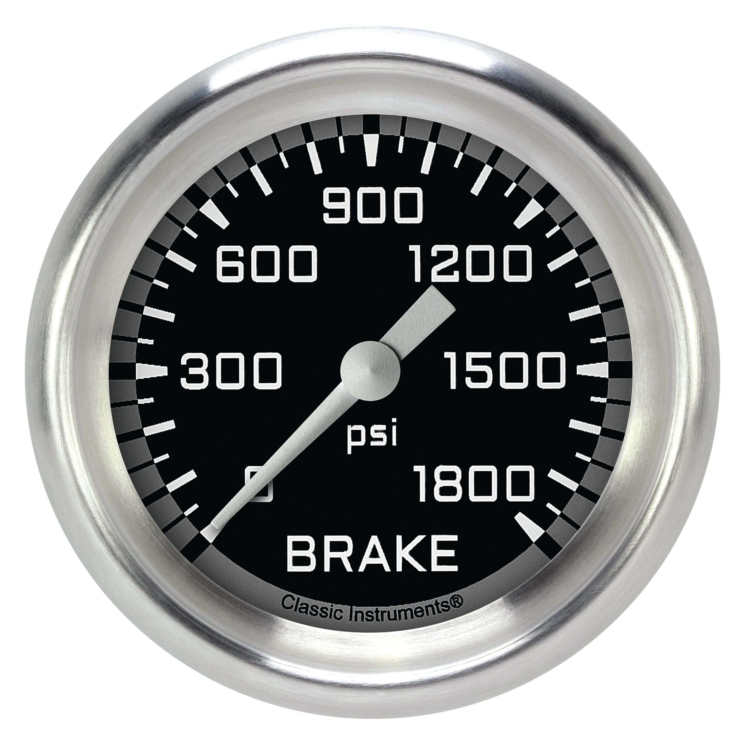 Classic Instruments Brake Pressure Gauge,Full Sweep 2 5/8" Diameter - AX367GAPF
