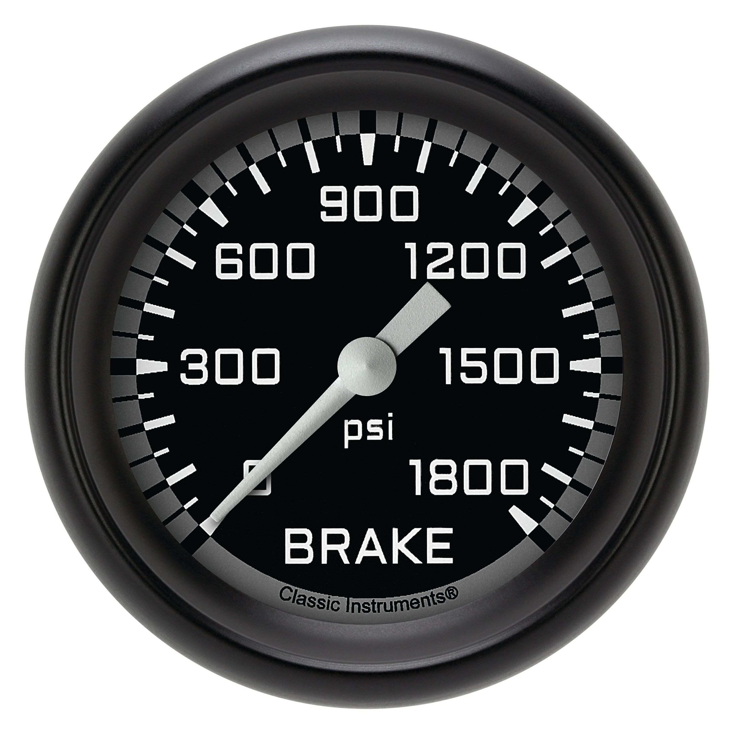 Classic Instruments Brake Pressure Gauge,Full Sweep 2 5/8" Diameter - AX367GBPF