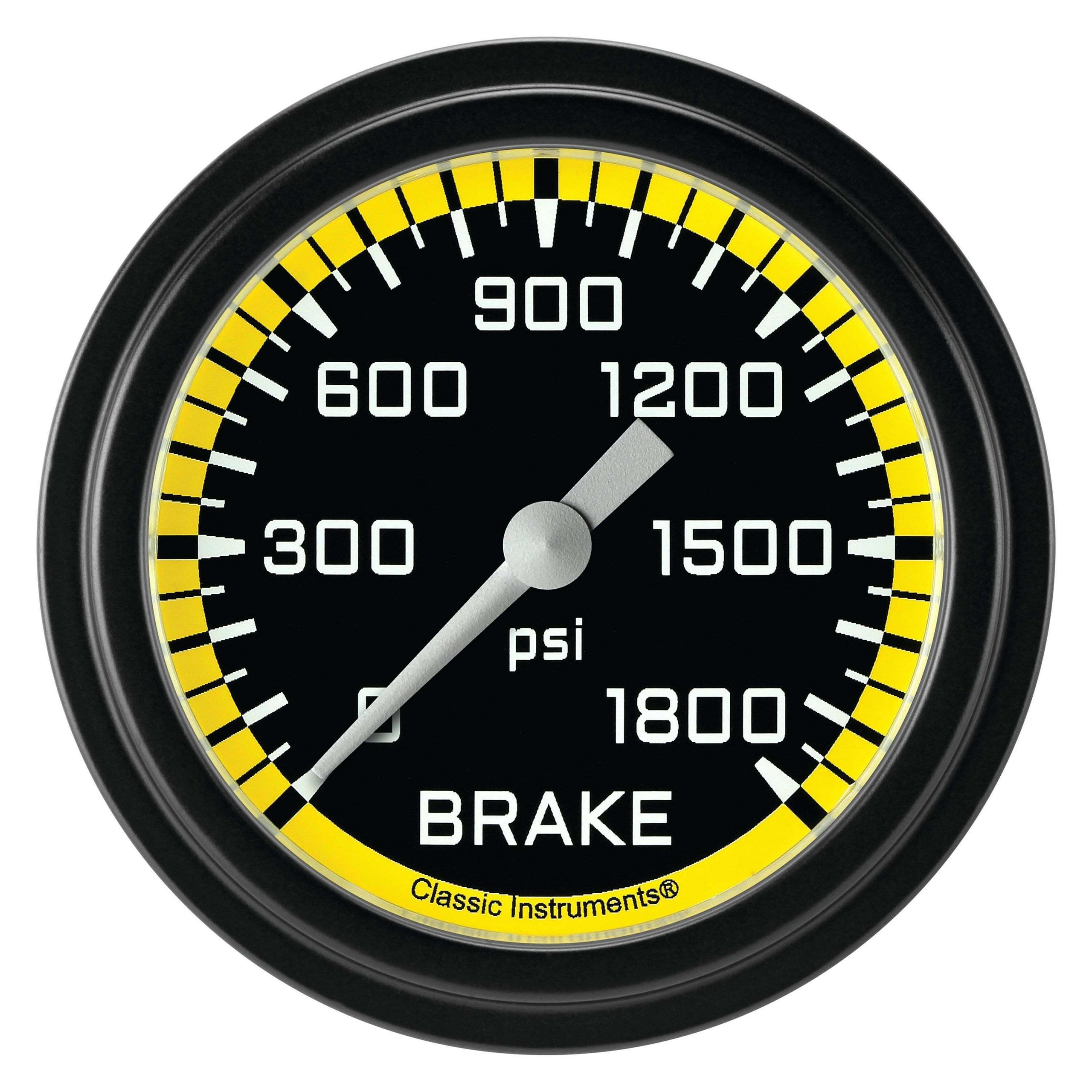 Classic Instruments Brake Pressure Gauge,Full Sweep 2 5/8" Diameter - AX367YBLF