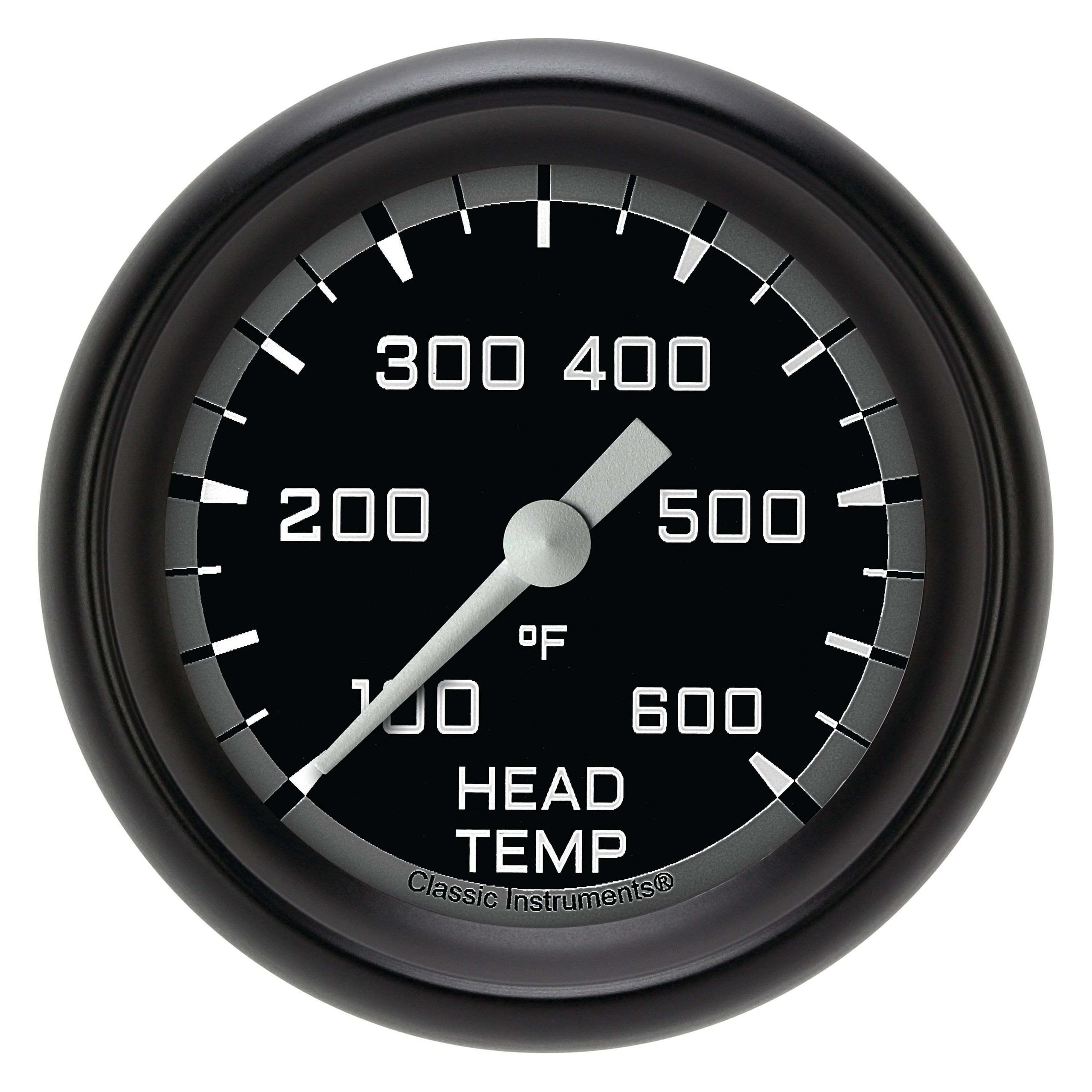 Classic Instruments Cylinder Head Temperature Gauge,Full Sweep 2 5/8" Diameter - AX397GBPF