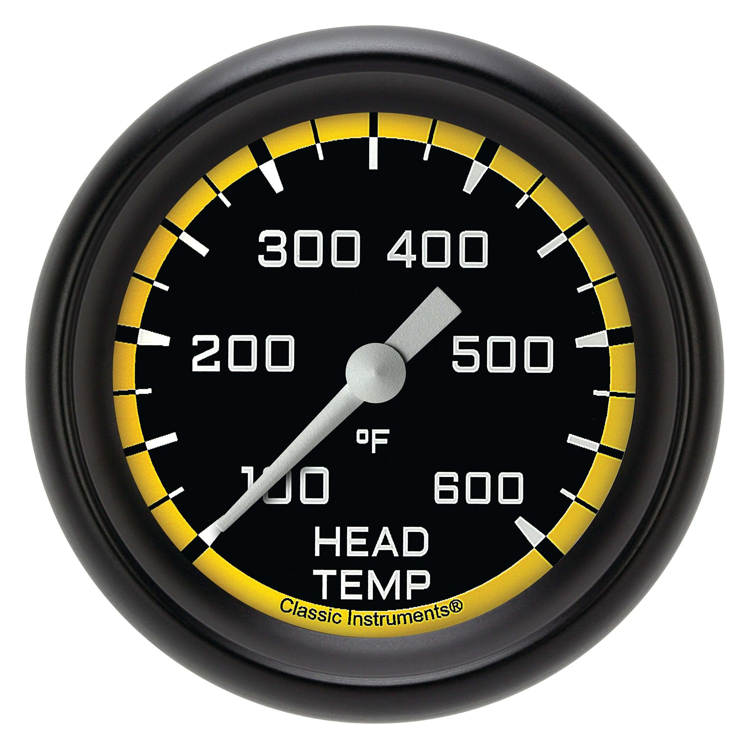 Classic Instruments Cylinder Head Temperature Gauge,Full Sweep 2 5/8" Diameter - AX397YBPF