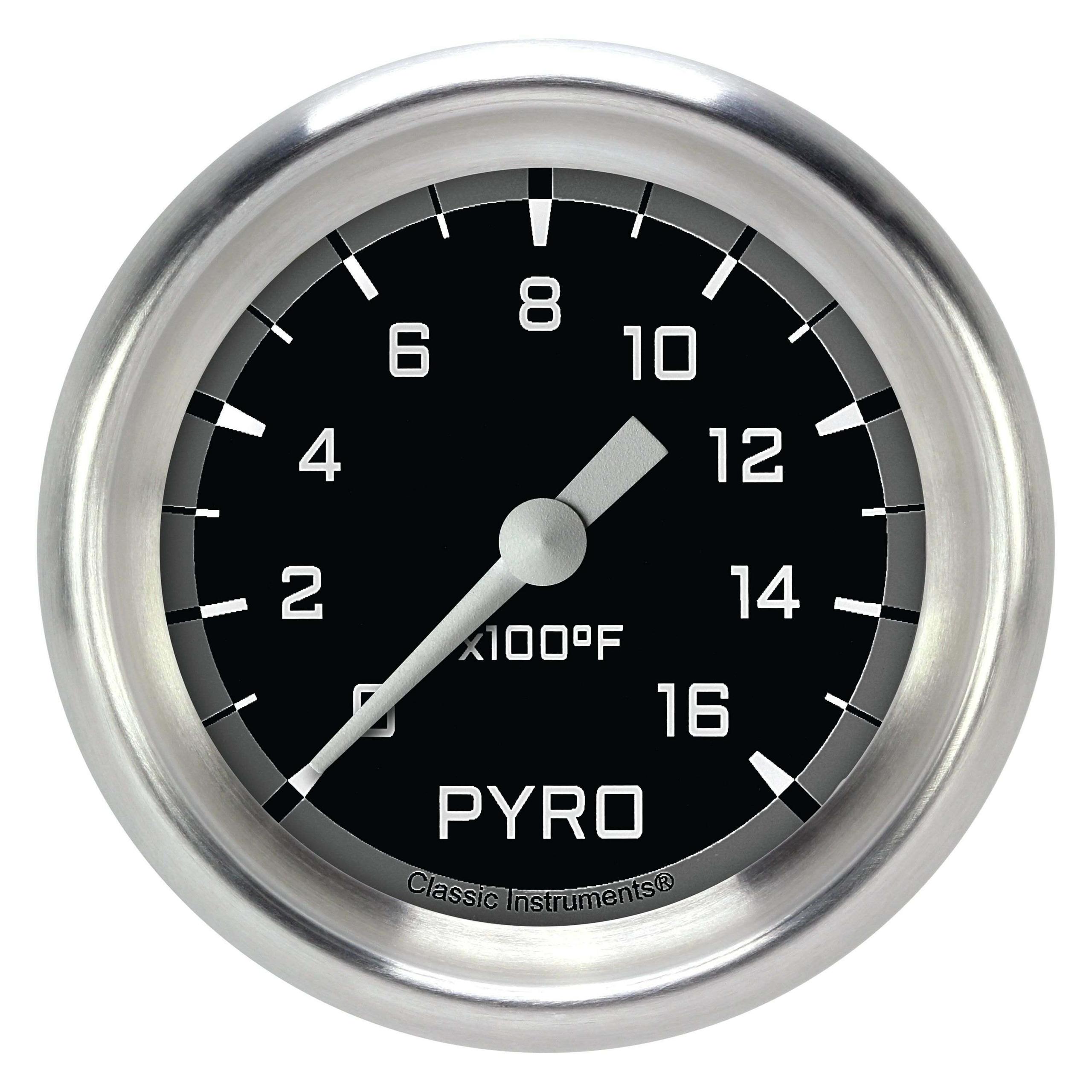 Classic Instruments Exhaust Gas Temperature Gauge,Full Sweep 2 5/8" Diameter - AX398GAPF