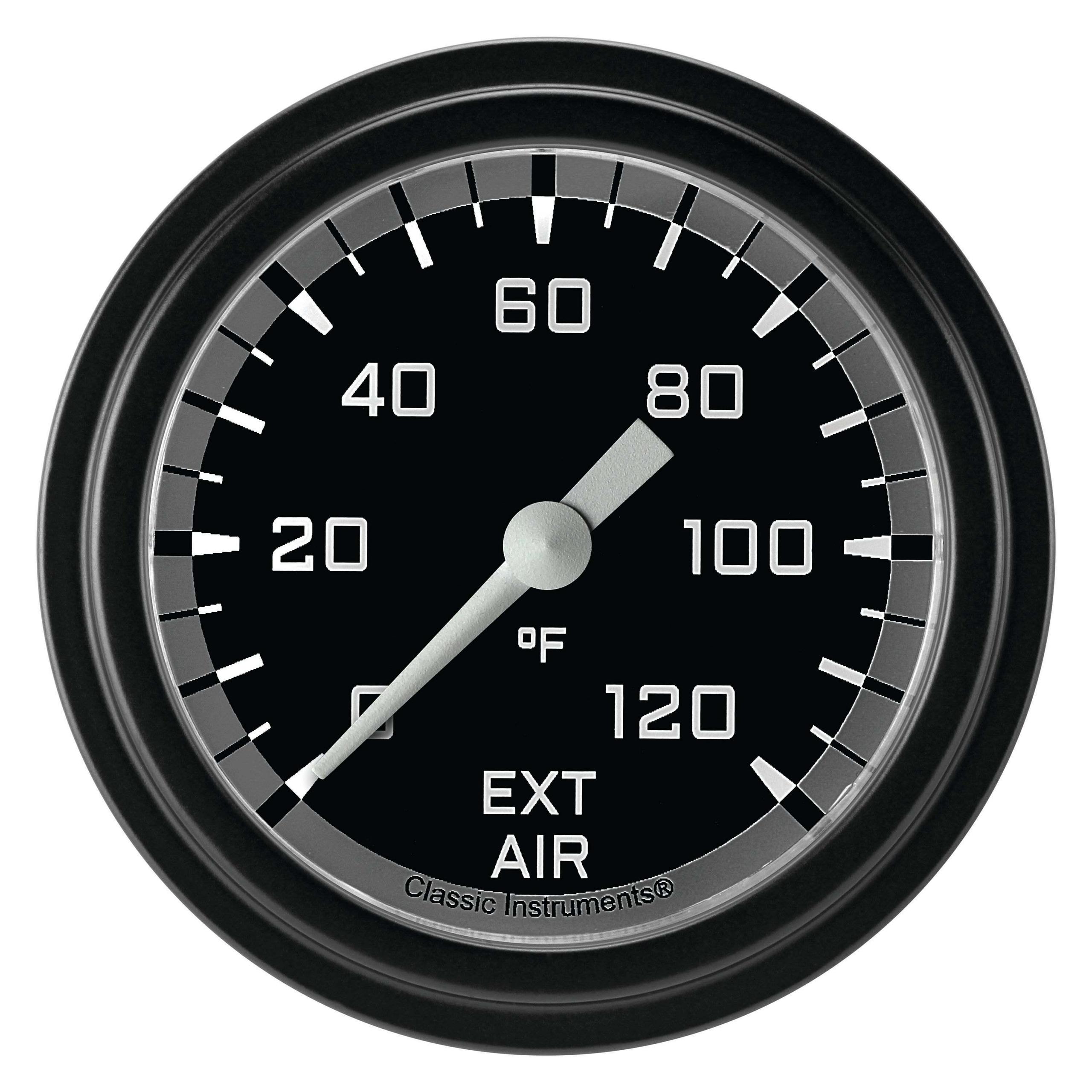 Classic Instruments Outside Air Temperature Gauge,Full Sweep 2 5/8" Diameter - AX399GBLF