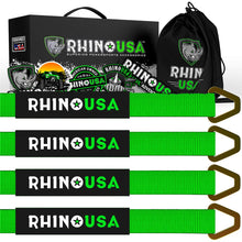 Rhino USA Rhino Usa Axle Tie Down Straps (4-Pack) 2" X 38" - Green - RNO-AXLESTRAPS-GRN