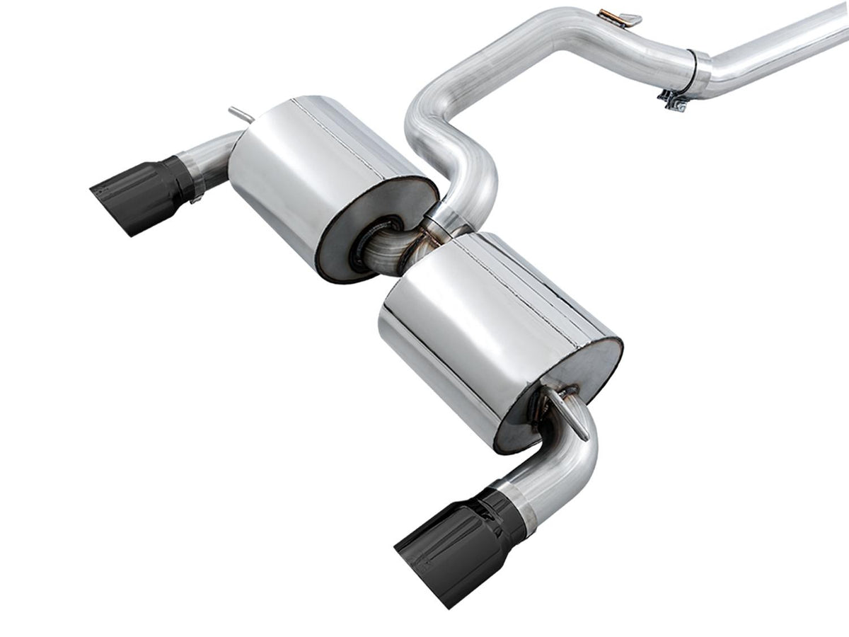 AWE 3015-33088 2016-2018 Focus RS Touring Edition Catback Exhaust with Diamond Black Tips (Non Resonated)