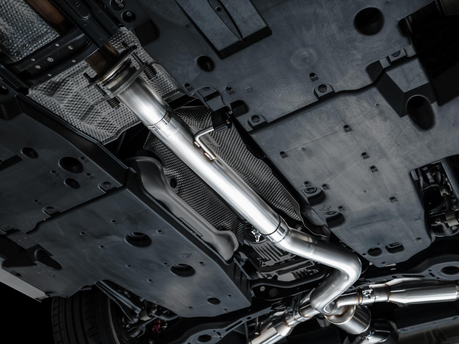 AWE Track Edition Exhaust for GR Corolla - Diamond Black Tips - 3020-53472