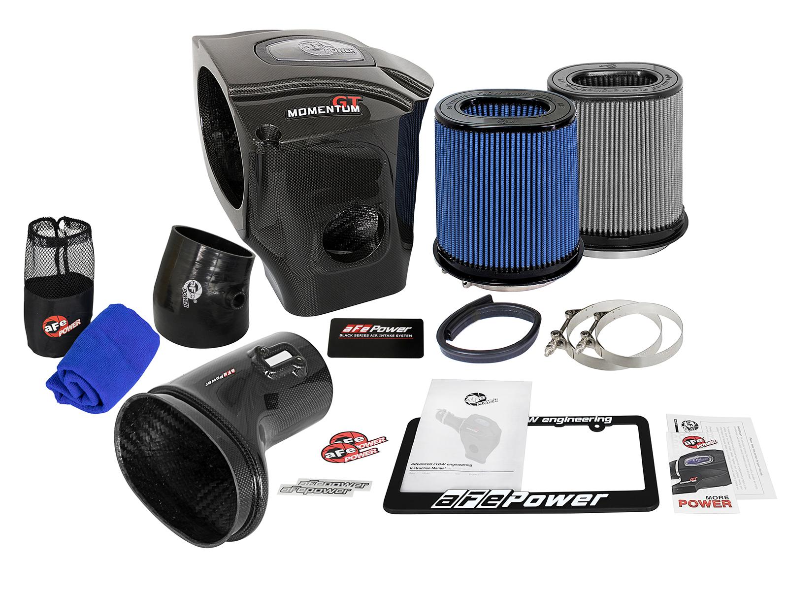 AFE Black Series Carbon Fiber Cold Air Intake System w/ Pro 5R & Pro DRY S Filters (2015-2016 Challenger, Charger) - 52-72204-CF