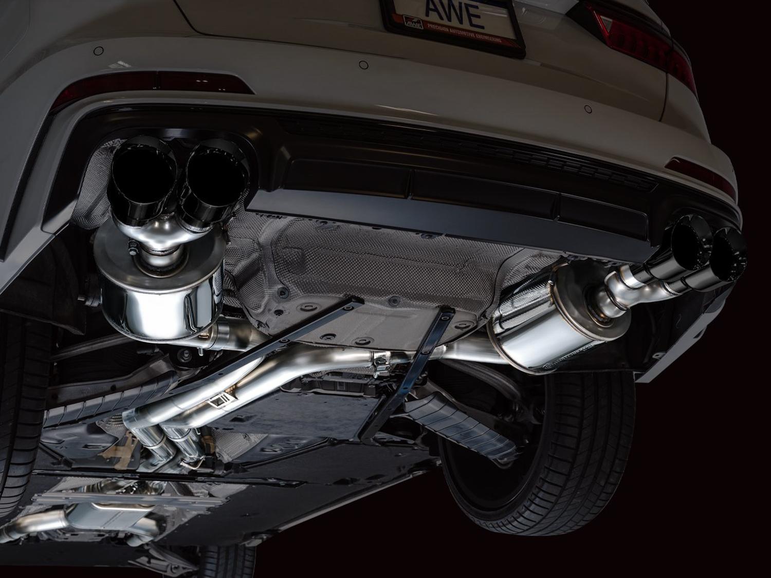 AWE Touring Edition for Audi C8 S6/S7 - Diamond Black Tips - 3015-43107