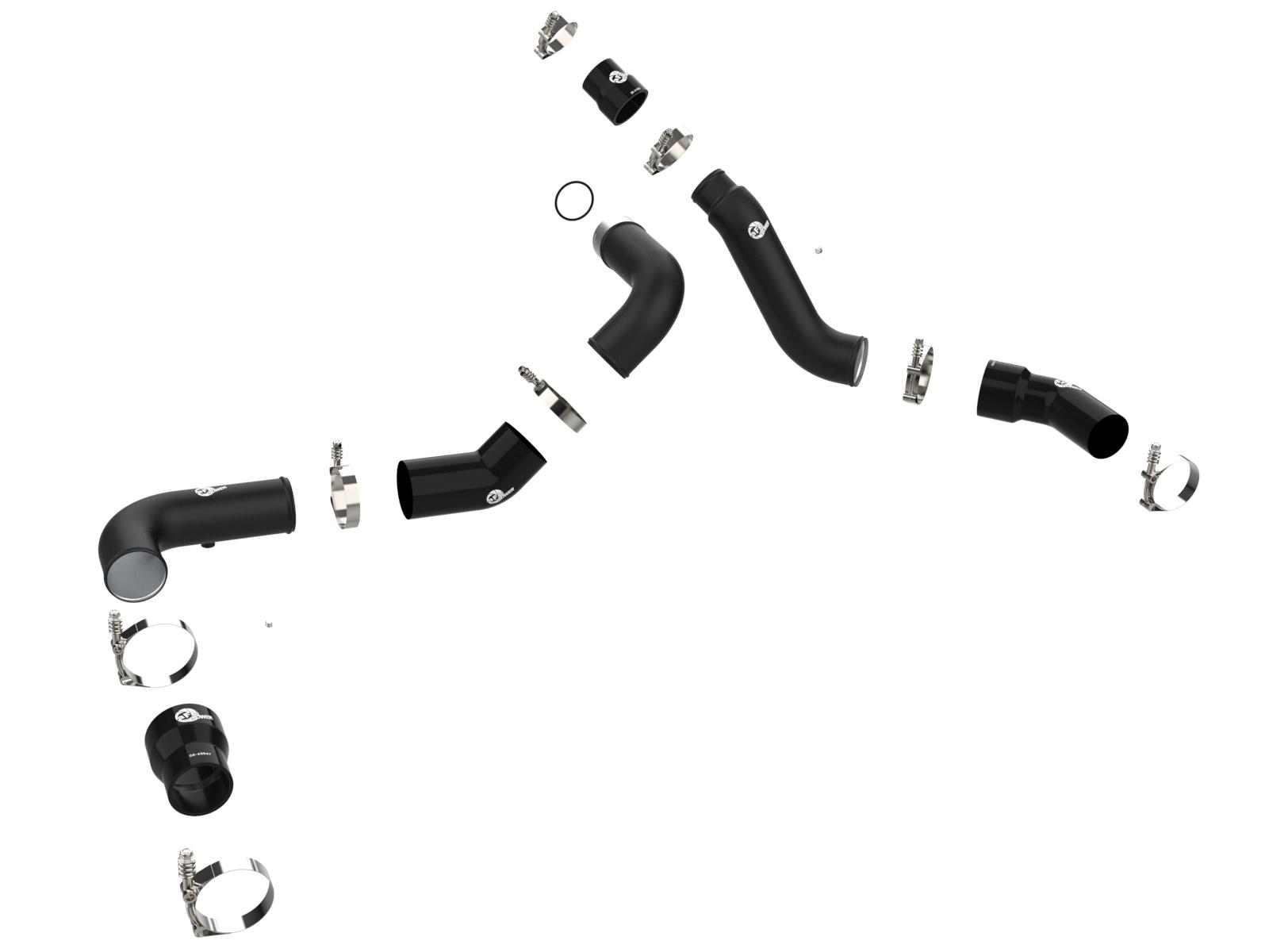 AFE BladeRunner Aluminum Hot & Cold Charge Pipe kit - Black (2016-2019 Ram 1500 EcoDiesel V6 3.0L TD) - 46-20494-B