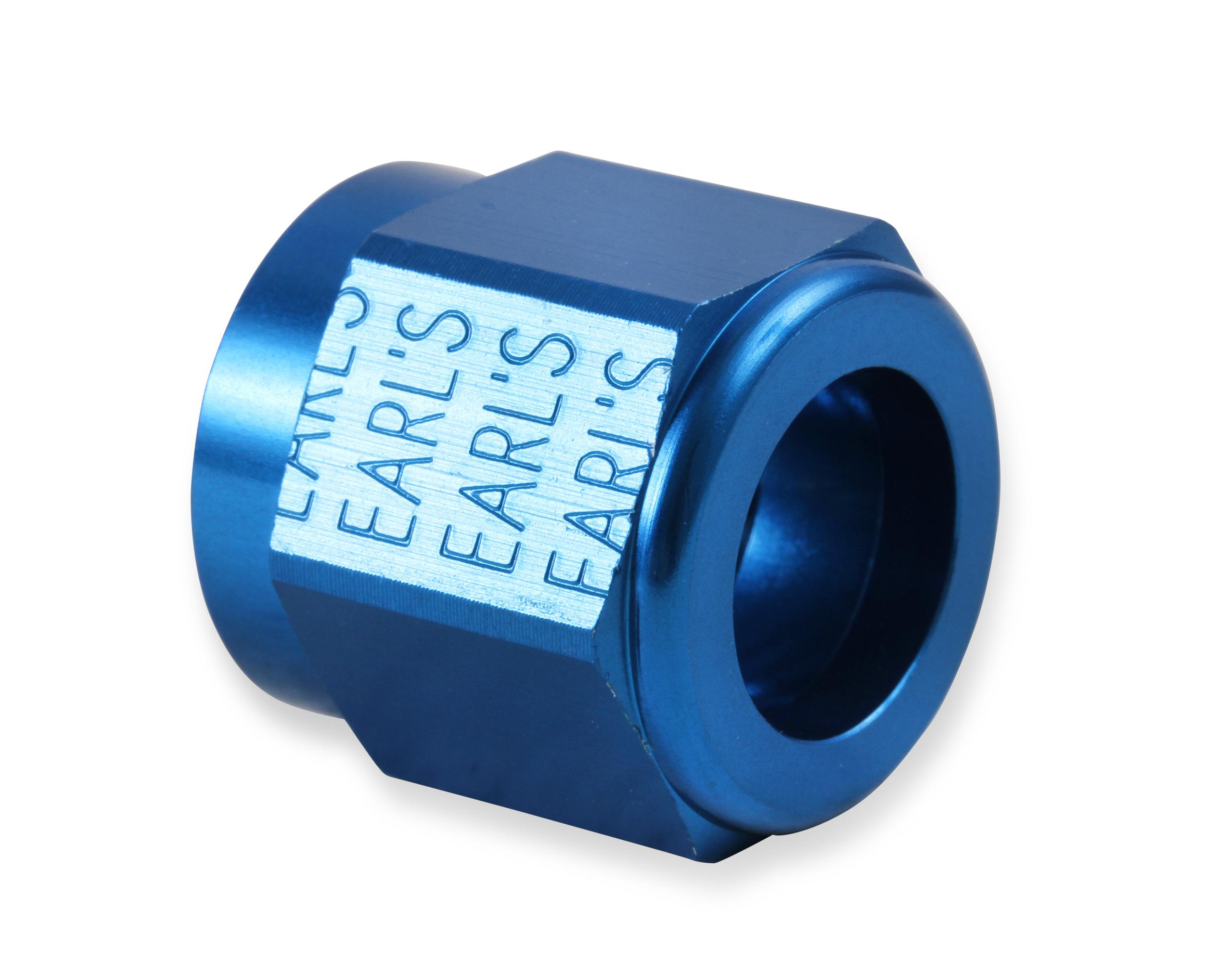 Earls Auto-Crimp Hose End - Straight - Size -10 - Blue - 700110ERL