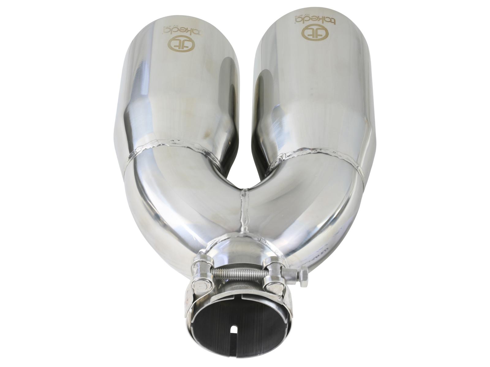 AFE Takeda 304 Stainless Steel Clamp-on Exhaust Tip Polished - 49T25484-P121