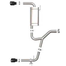 AFE MACH Force-XP 3 IN to 2-1/2 IN 304 Stainless Steel Axle-Back Exhaust Black (2015-2021 X1) - 49-36349-B