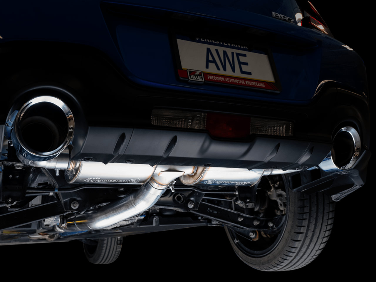 AWE Touring Edition Exhaust - Chrome Silver Tips (2016-2023 Subaru BRZ / Toyota GR86 / Toyota 86) - 3015-32486