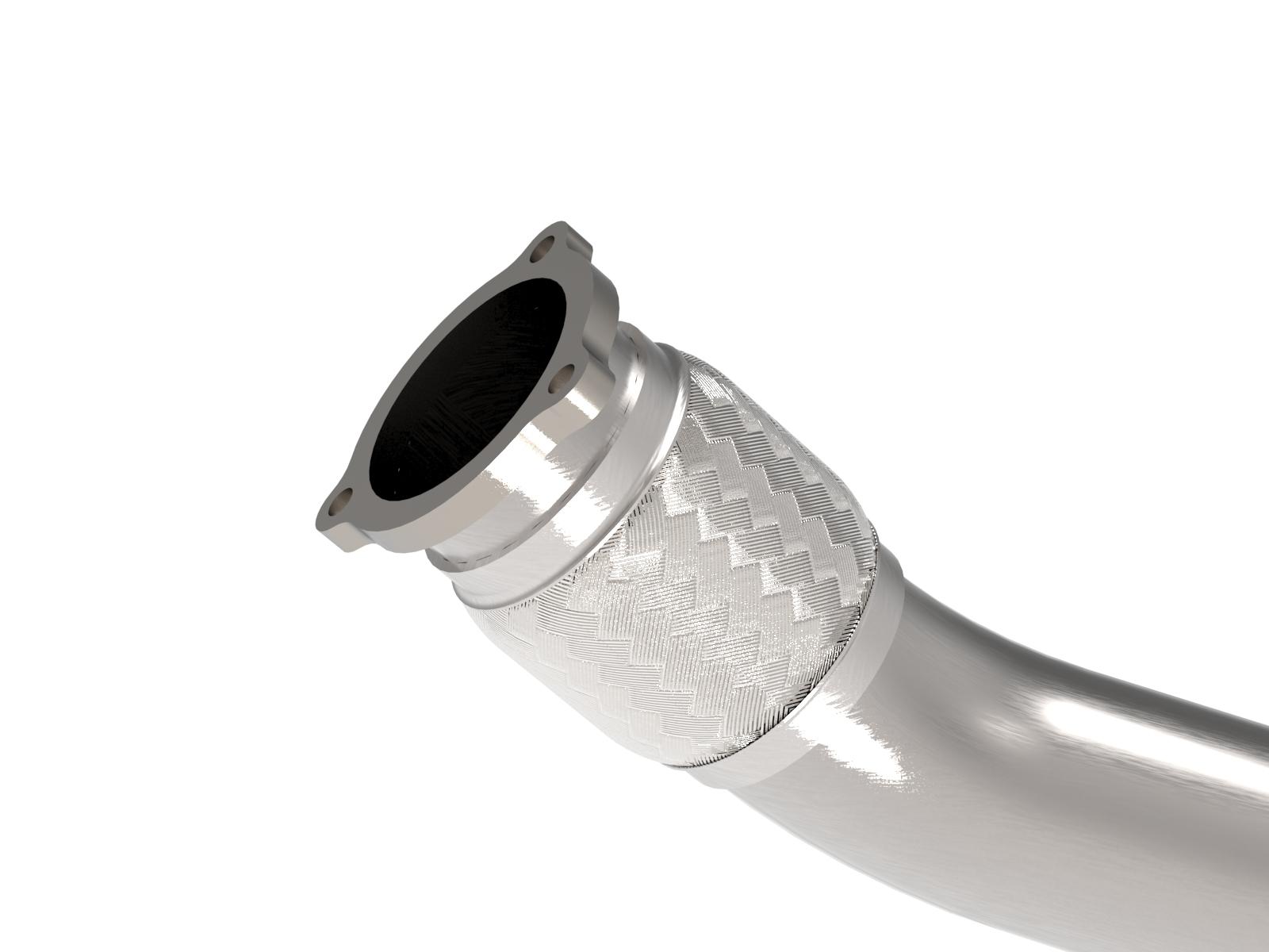AFE MACH Force-Xp 3 IN 304 Stainless Steel Front Resonator Delete Pipe (Audi A4/A5 (B8) 09-16 L4-2.0L (t)) - 49-36428
