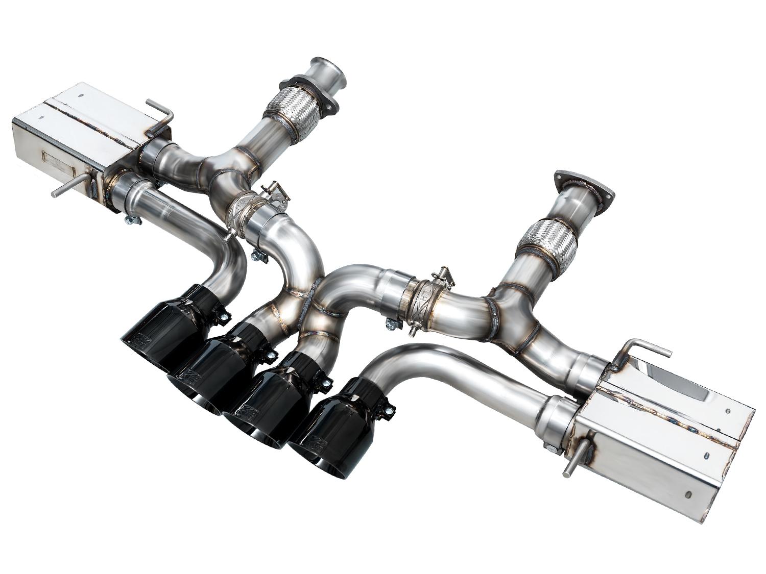 AWE SwitchPath Exhaust for C8 Corvette Z06 - Diamond Black Tips - 3025-43906