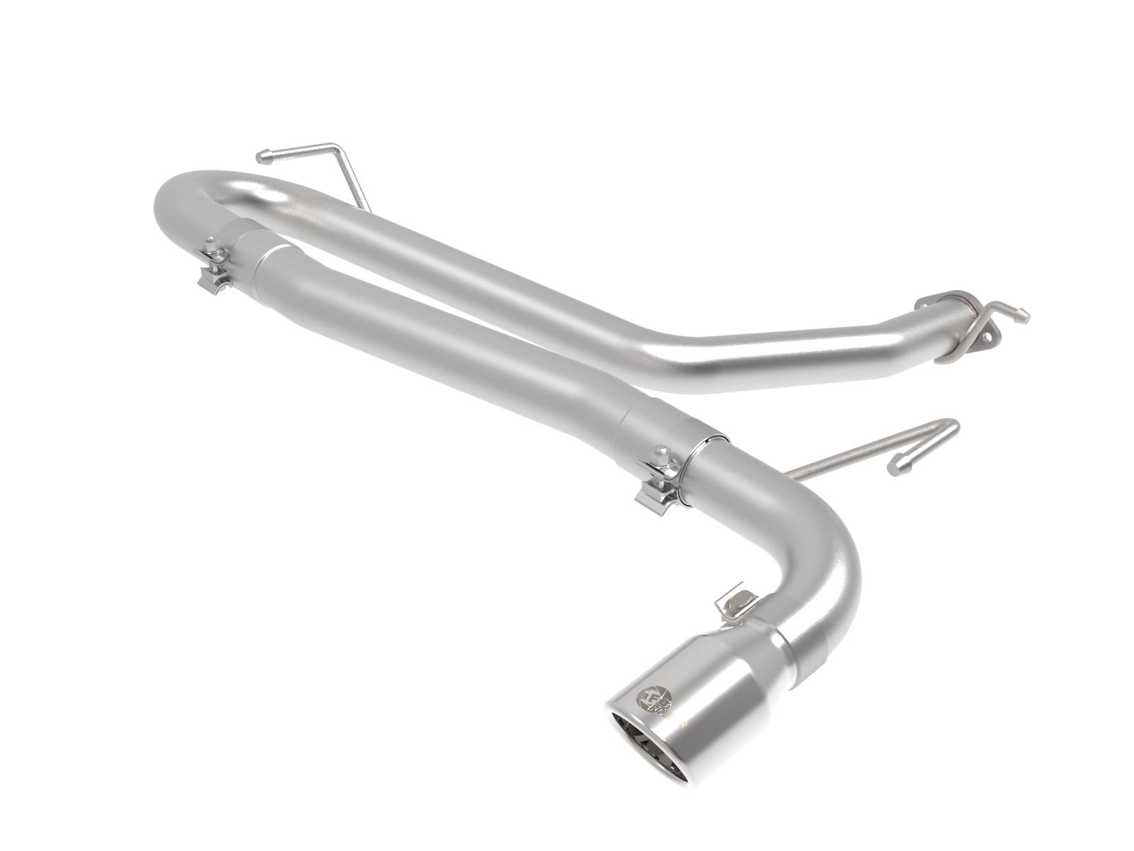 AFE Takeda 2-1/2 IN 304 Stainless Steel Axle-Back Exhaust w/o Muffler Polished Tips Hyundai Kona 18-23 L4-1.6L (t) - 49-37017NM-P