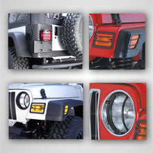 Rugged Ridge Euro Guard Kit Black Stainless Steel 8 Piece; 97-06 Wrangler Tj - 12495.02